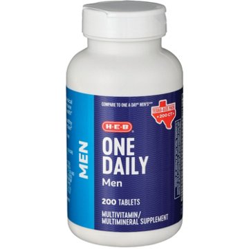 H-E-B Men One Daily Multivitamin Tablets - Texas-Size Pack, 200 ct