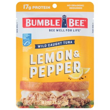 Bumble Bee Lemon & Pepper Seasoned Tuna Pouch, 2.5 oz