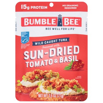 Bumble Bee Sundried Tomato & Basil Seasoned Tuna Pouch, 2.5 oz