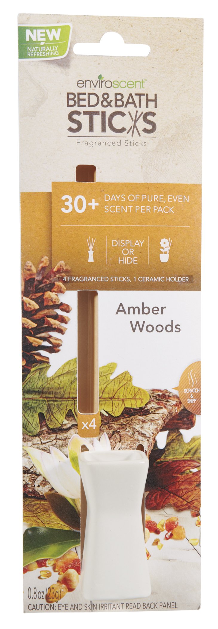 Enviroscent Amber Woods Bed & Bath Fragrance Sticks Shop Diffusers at HEB