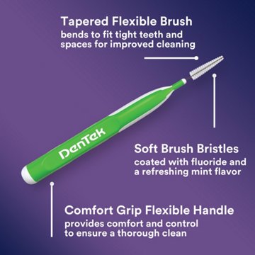 DenTek Easy Brush Plaque Control Interdental Cleaners - Tight, 16 ct