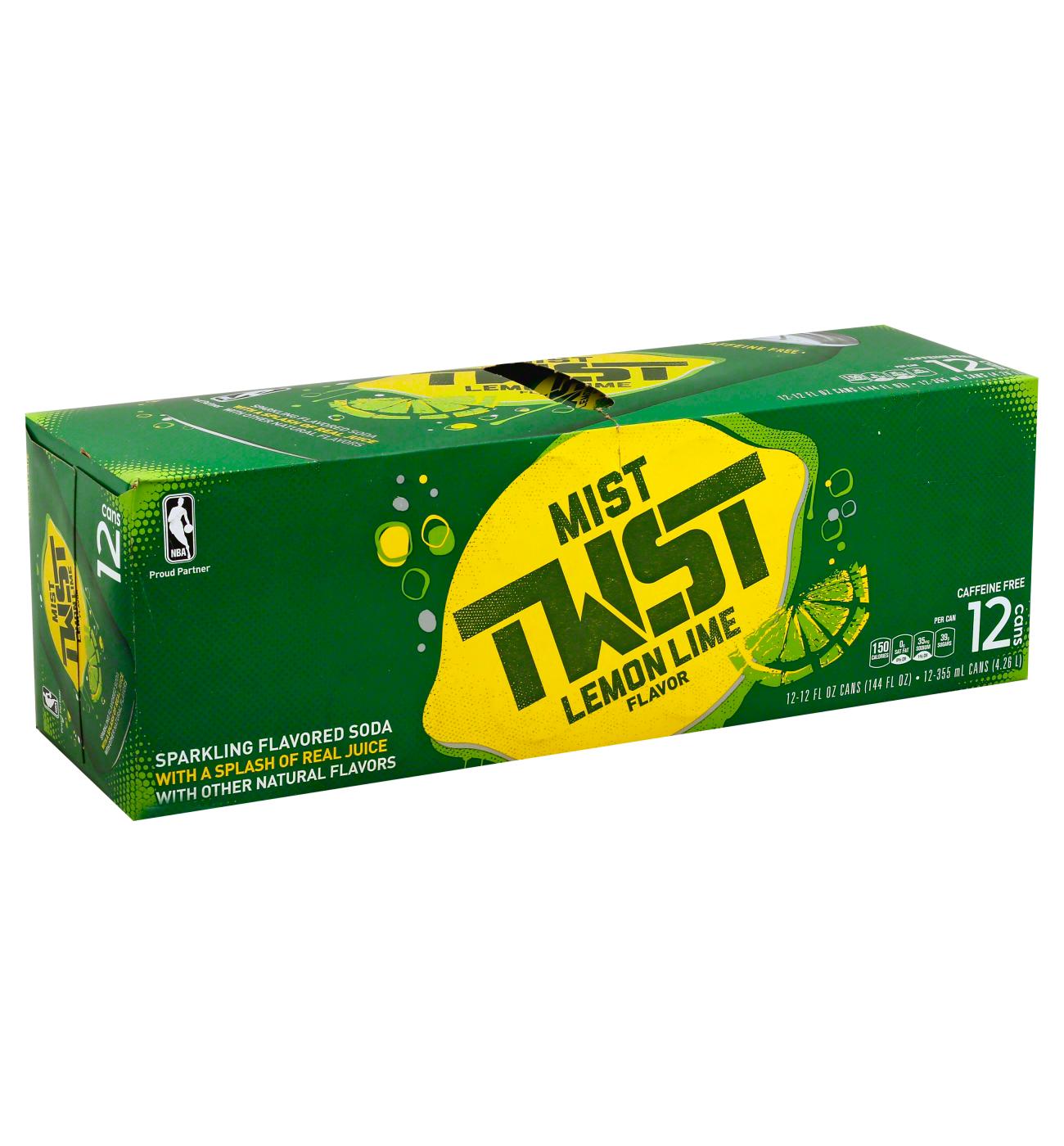 Mist TWST Lemon Lime Soda 12 oz Cans; image 1 of 2