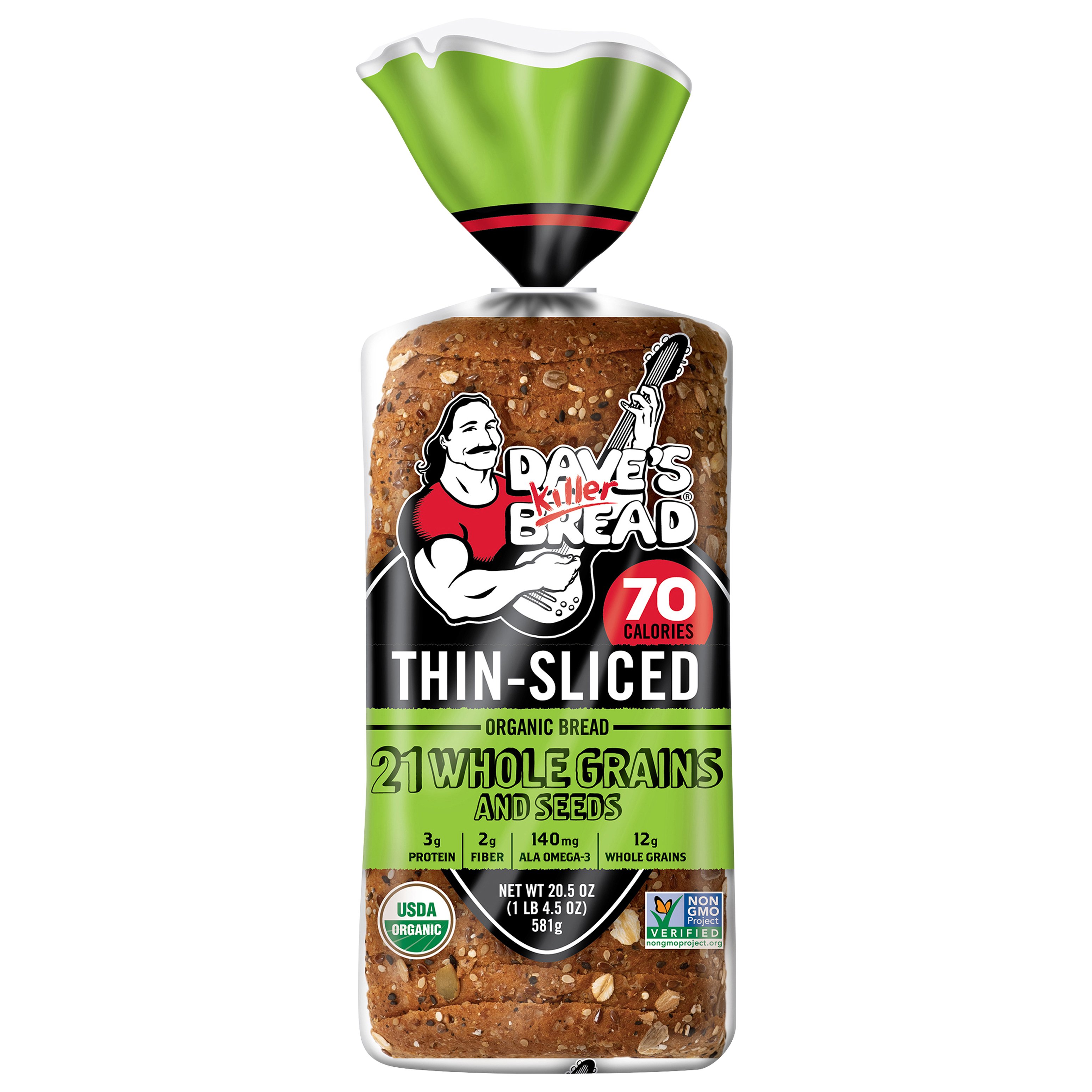 Dave's Killer Bread Thin Sliced 21 Whole Grain and Seeds Organic Bread ...