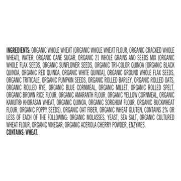 Dave's Killer Bread Thin Sliced 21 Whole Grain and Seeds Organic Sliced Bread, 20.5 oz