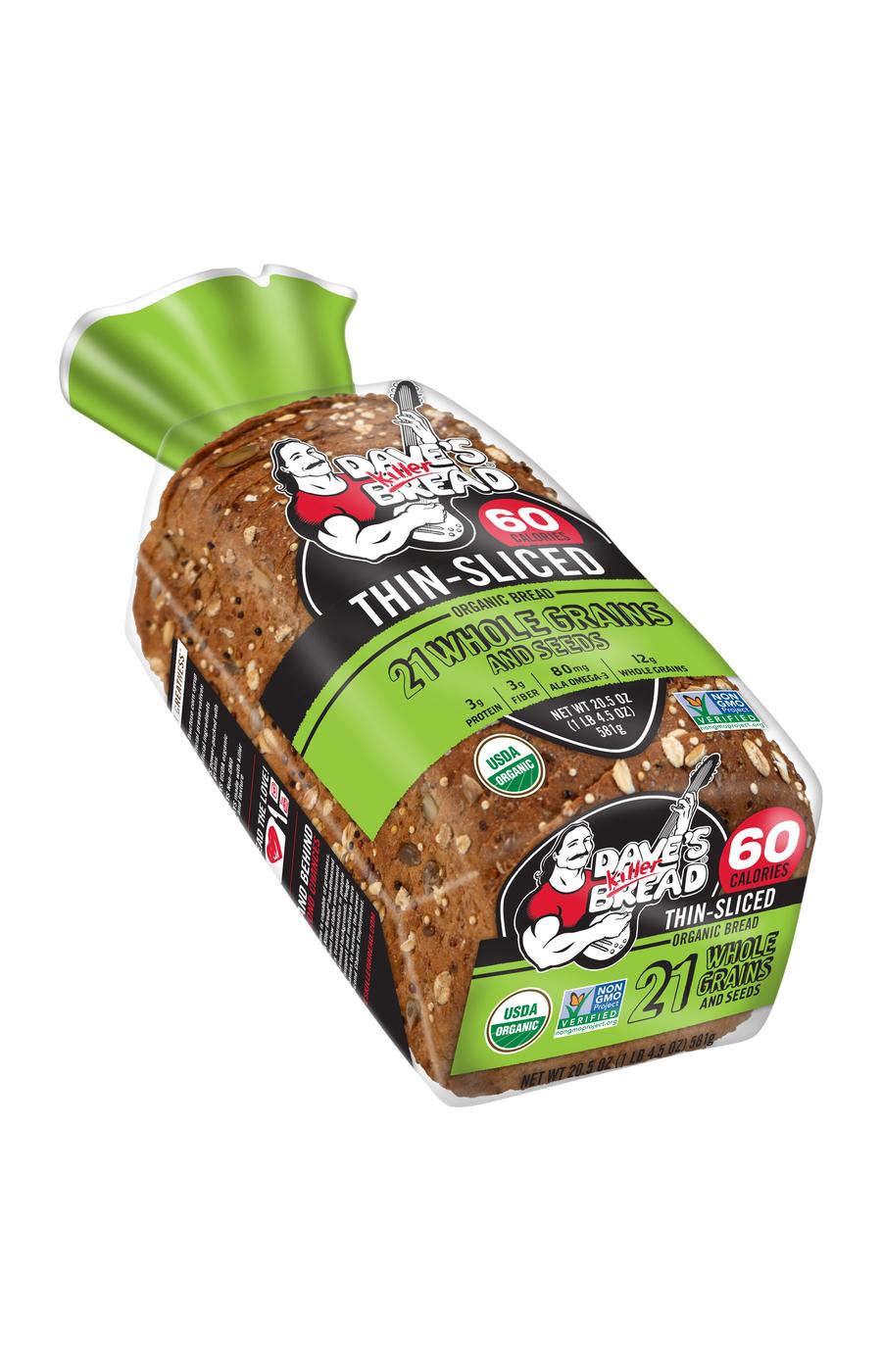 Dave's Killer Bread Thin Sliced 21 Whole Grain and Seeds Organic Sliced Bread; image 5 of 6