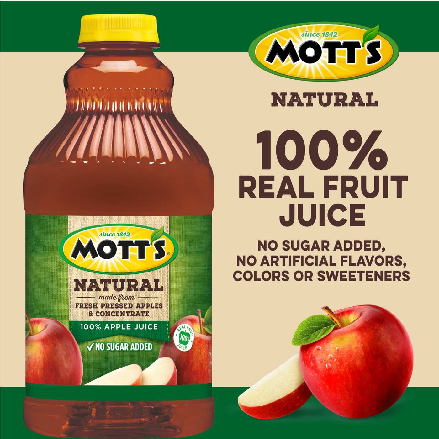 Mott's Natural 100% Apple Juice; image 2 of 5