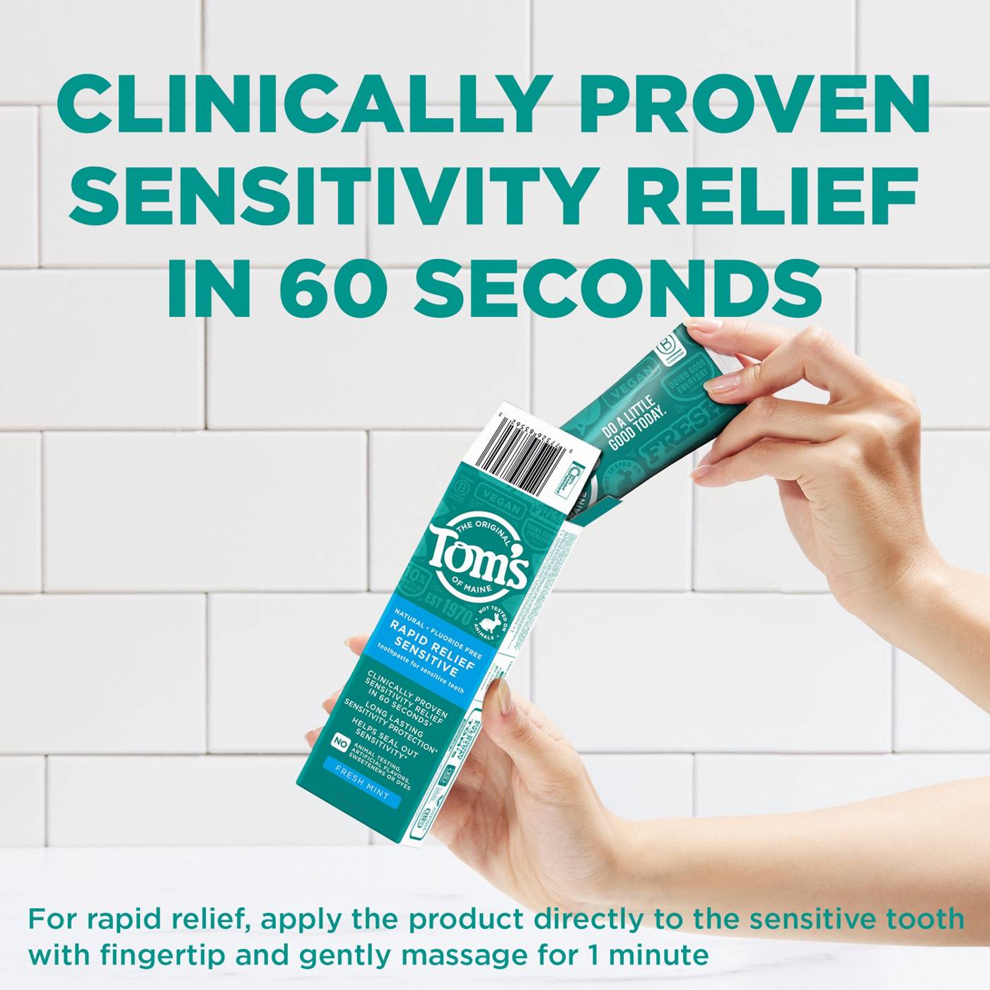 Tom's of Maine Rapid Relief Sensitive Toothpaste - Fresh Mint; image 4 of 8