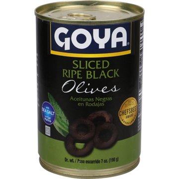 Goya Sliced Ripe Black Olives, 7 oz