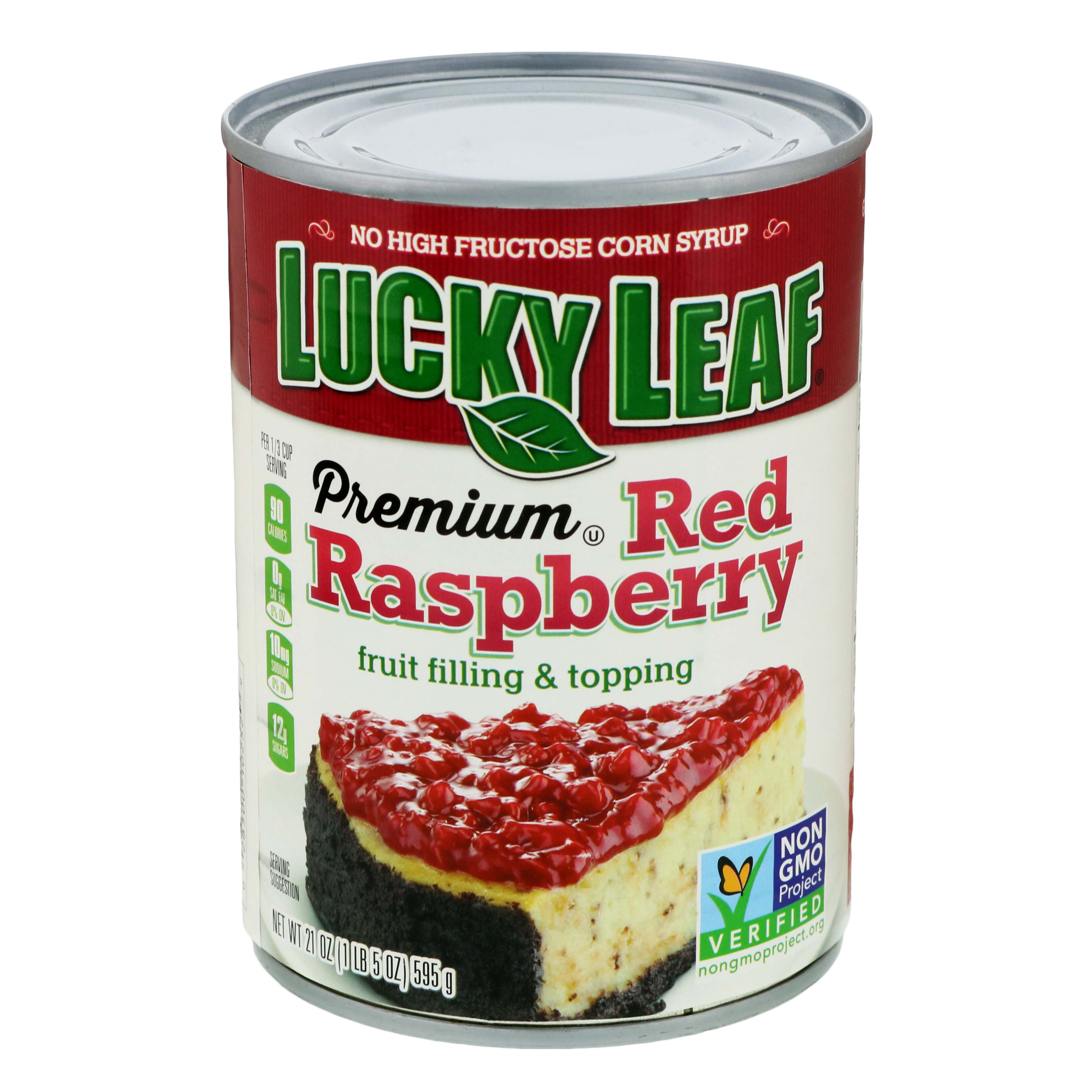 Lucky leaf premium red raspberry pie filling topping shop pie