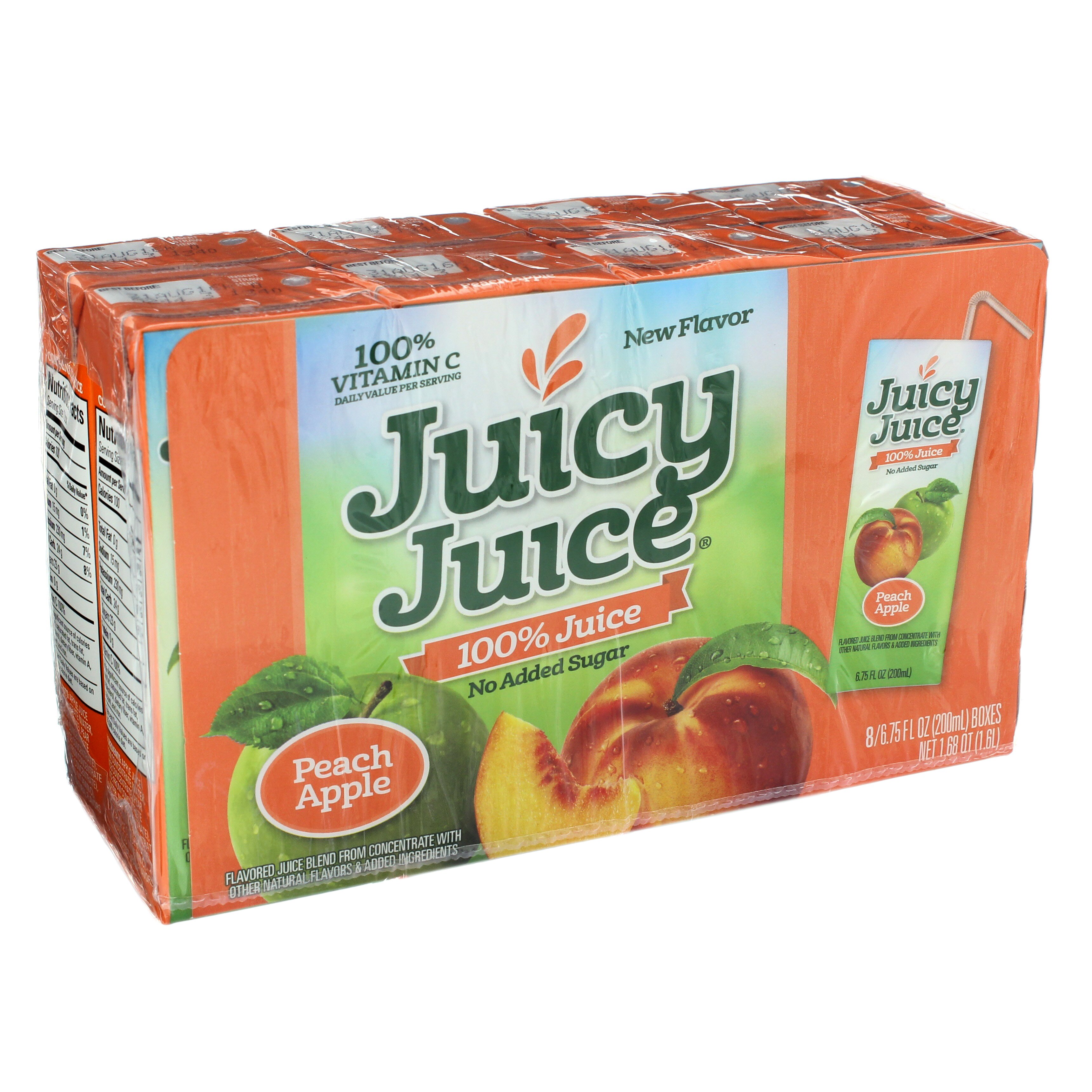 Juicy Juice 100% Juice Peach Apple Juice Blend 6.75 Oz Boxes - Shop ...