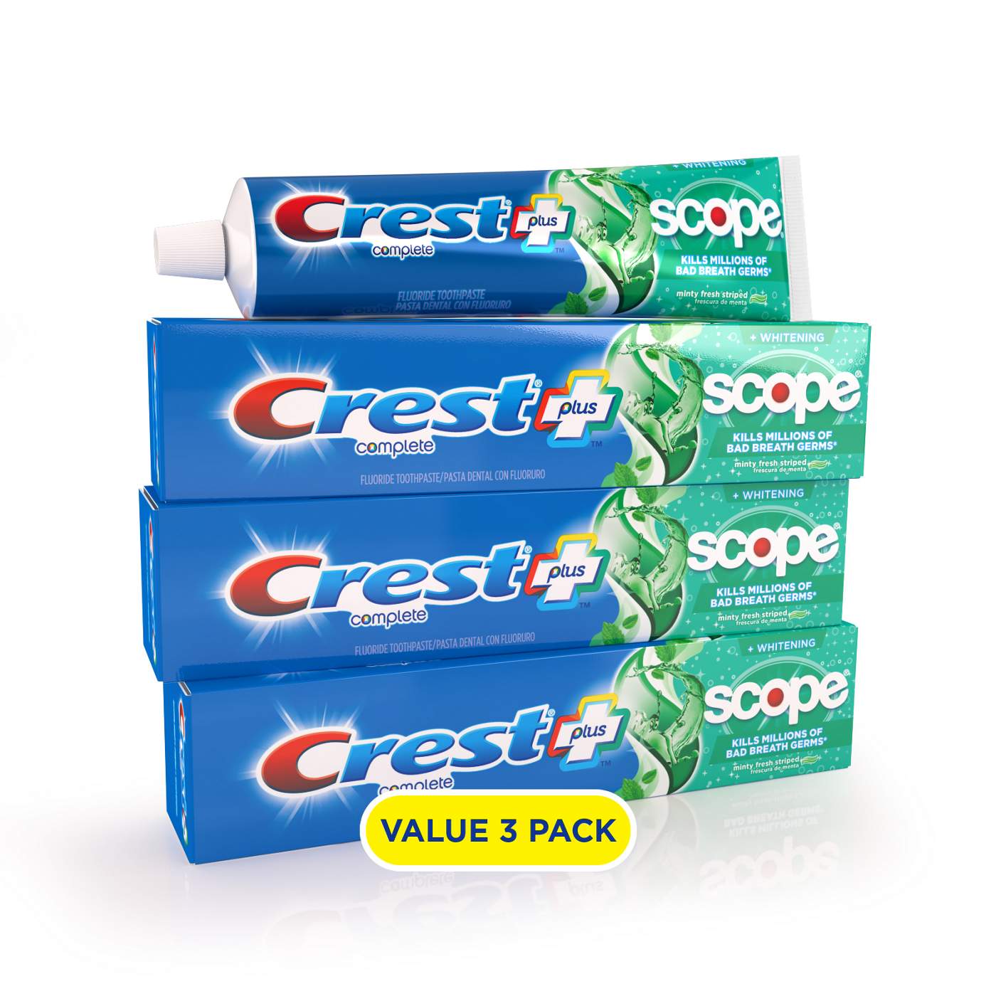Crest Complete Scope Toothpaste Minty Fresh, 3 pk; image 3 of 10