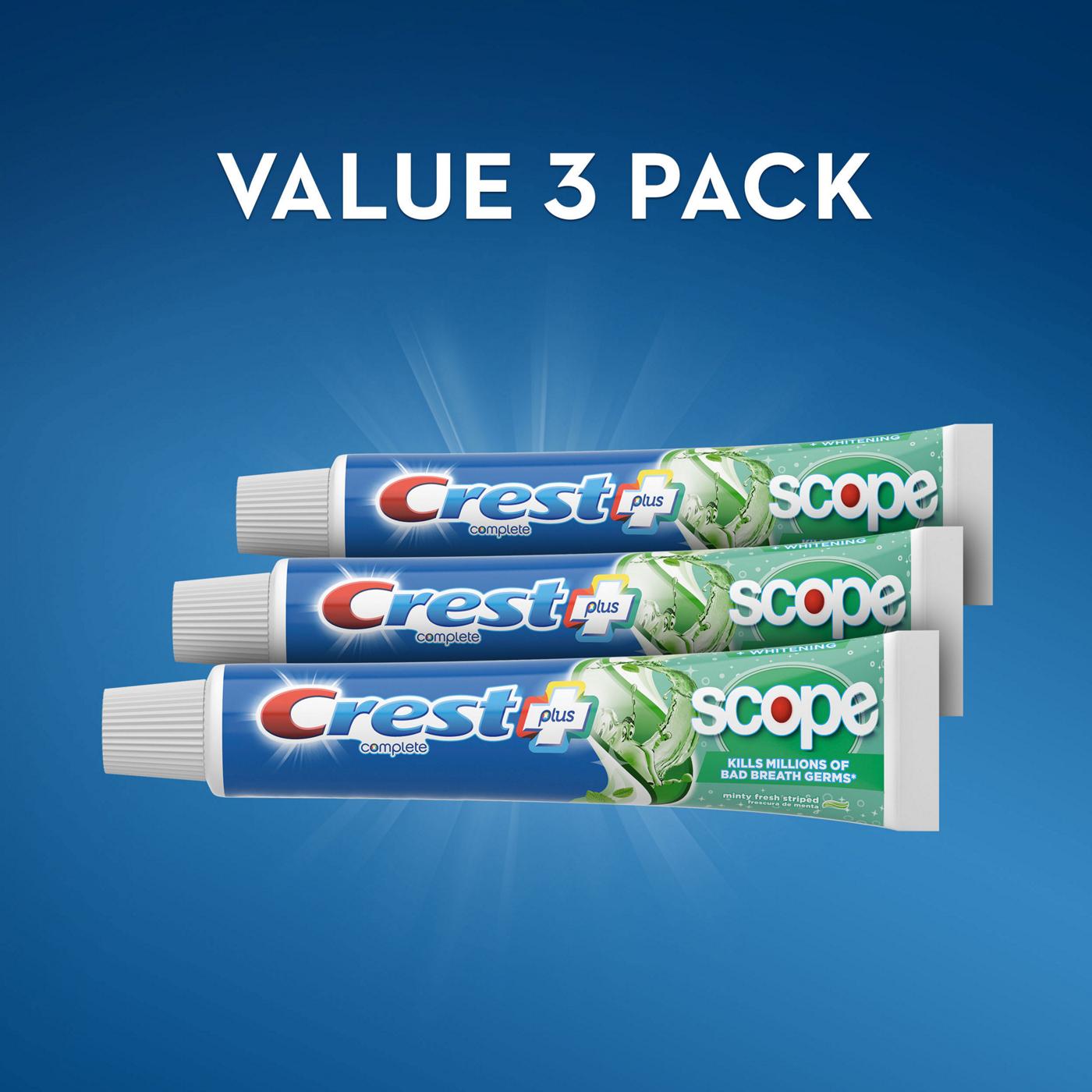 Crest Complete Scope Toothpaste Minty Fresh, 3 pk; image 5 of 10