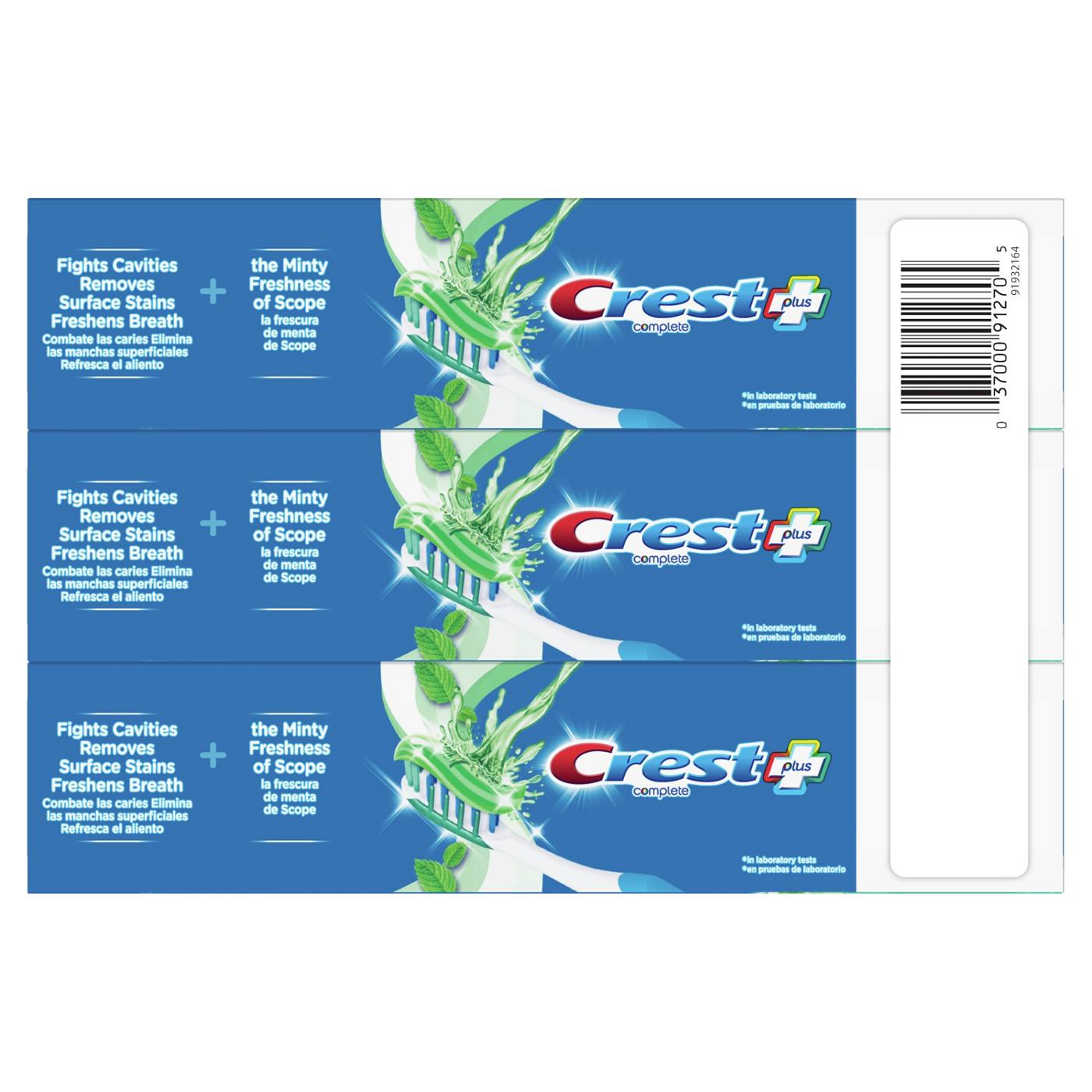 Crest Complete Scope Toothpaste Minty Fresh, 3 pk; image 8 of 10
