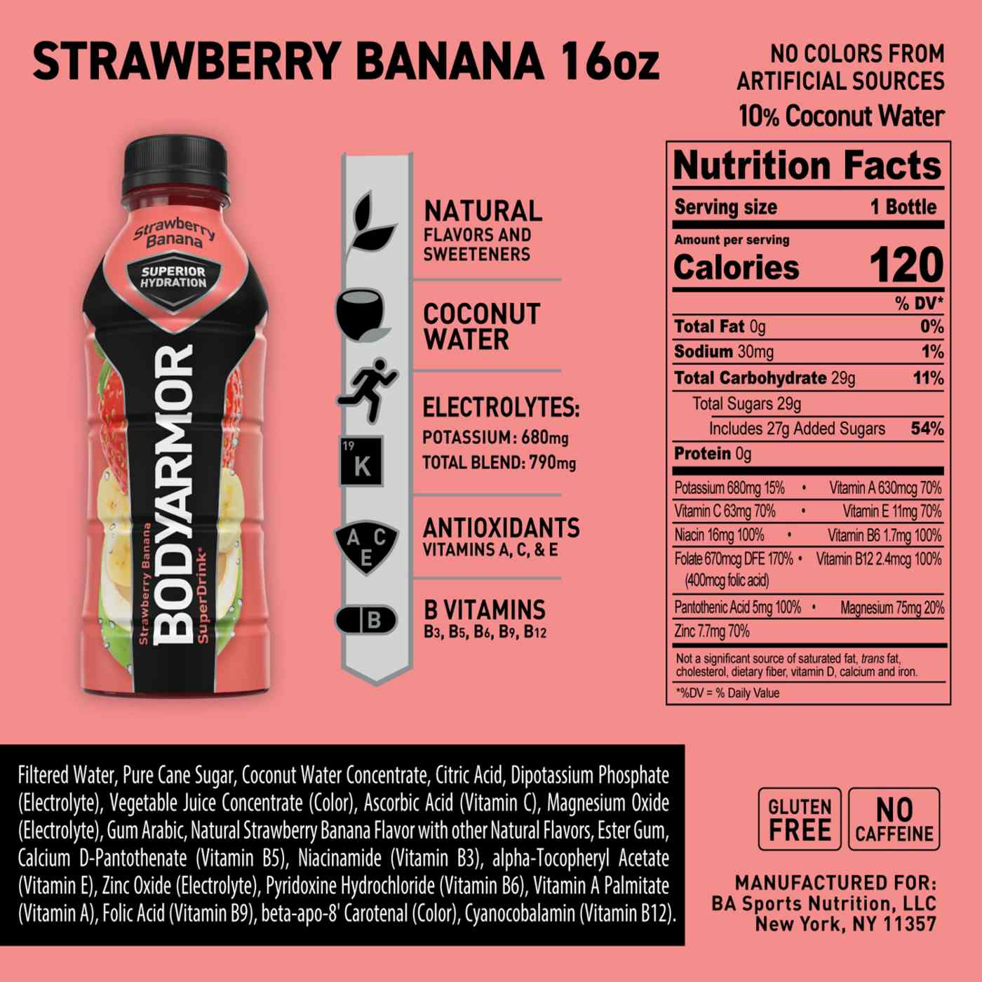 BODYARMOR Sports Drink Strawberry Banana; image 2 of 7