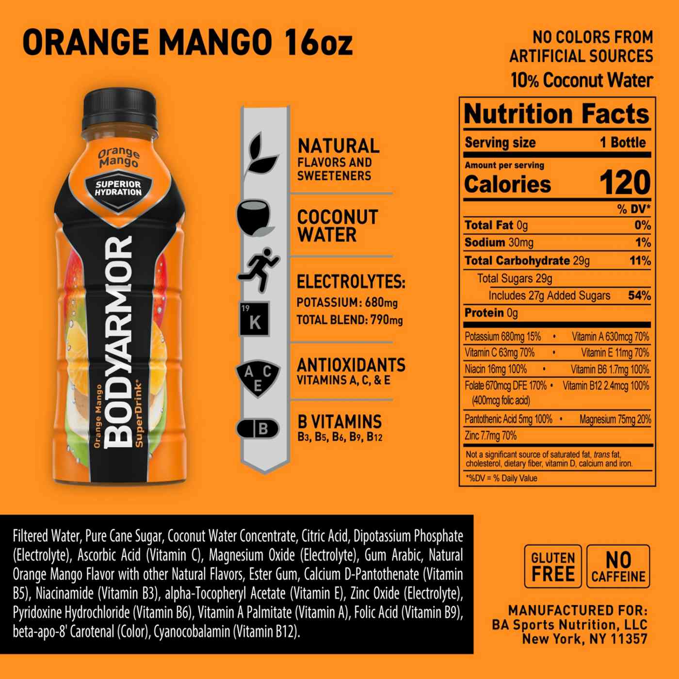 BODYARMOR Sports Drink Orange Mango; image 7 of 7