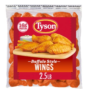 Tyson Uncooked Frozen Seasoned Chicken Wing Sections -  Buffalo Style, 40 oz