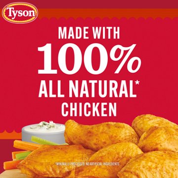 Tyson Uncooked Frozen Seasoned Chicken Wing Sections -  Buffalo Style, 40 oz