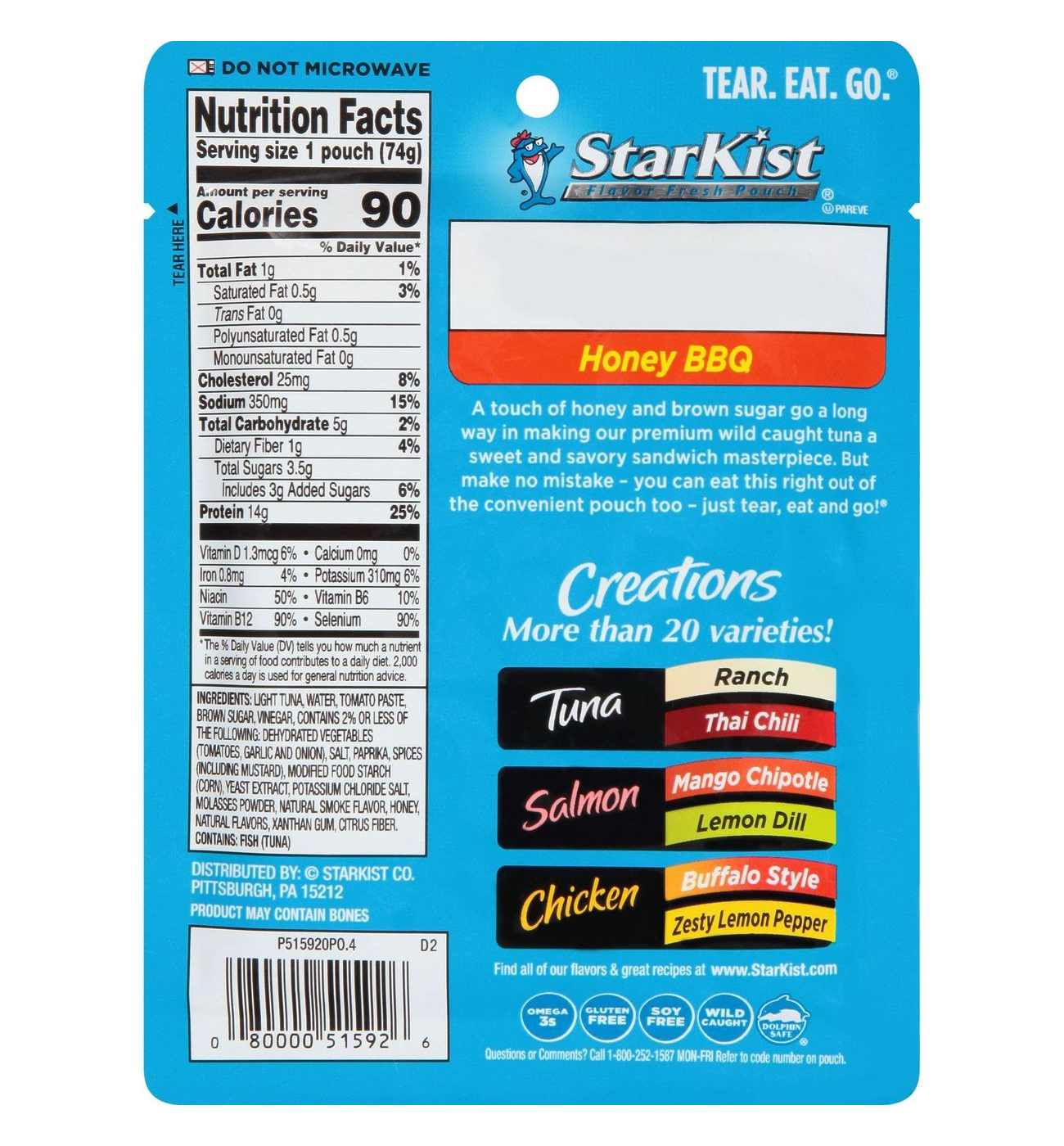 StarKist Tuna Creations Honey BBQ Tuna Pouch; image 3 of 4