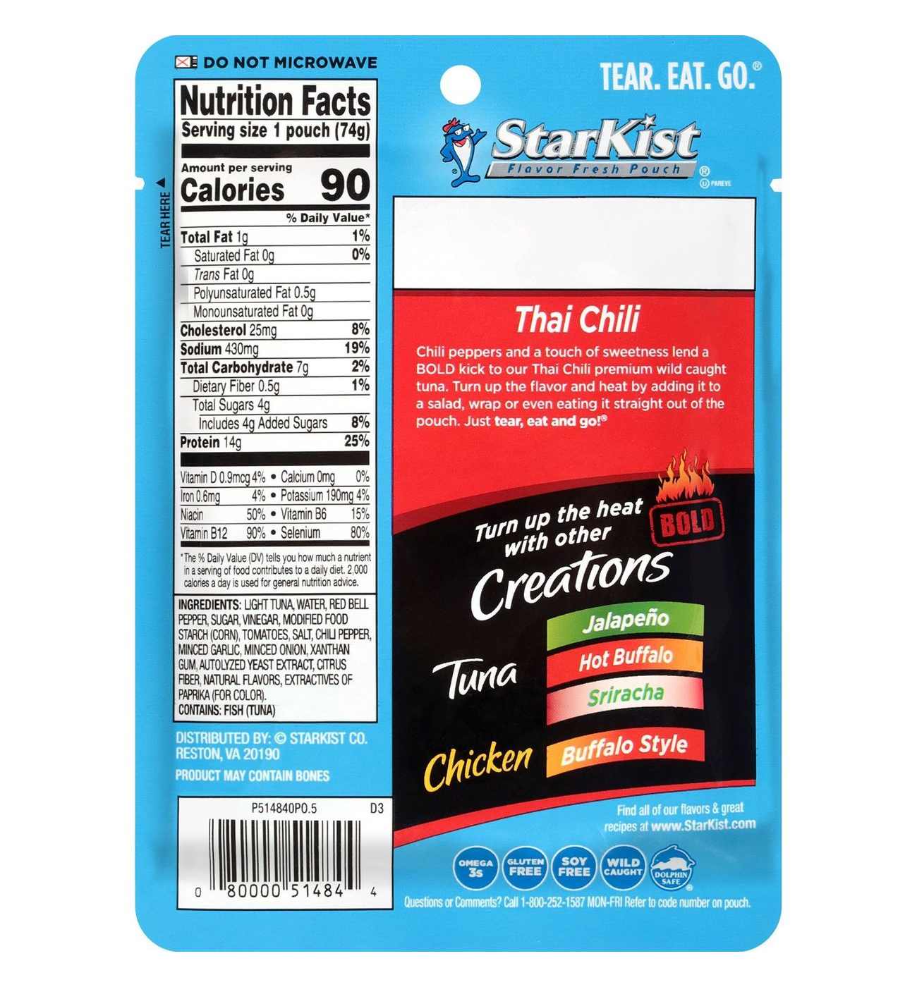 StarKist Tuna Creations Bold Thai Chili Style Tuna Pouch; image 4 of 4