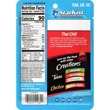 StarKist Tuna Creations Bold Thai Chili Style Tuna Pouch, 2.6 oz