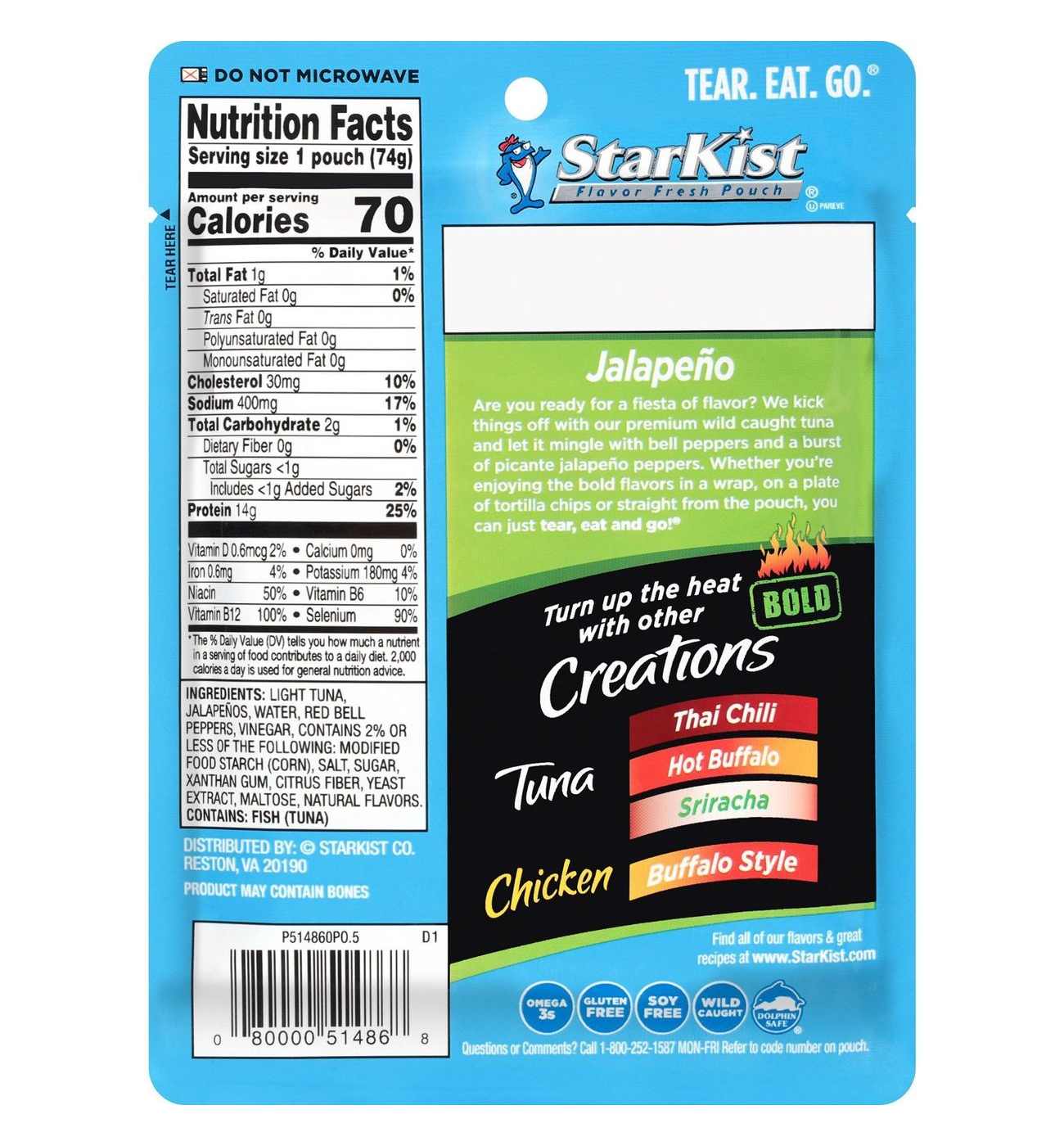 StarKist Tuna Creations Bold Jalapeno Tuna Pouch; image 2 of 2