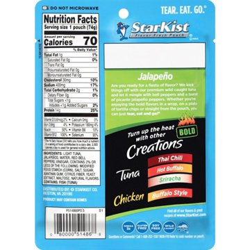 StarKist Tuna Creations Bold Jalapeno Tuna Pouch, 2.6 oz