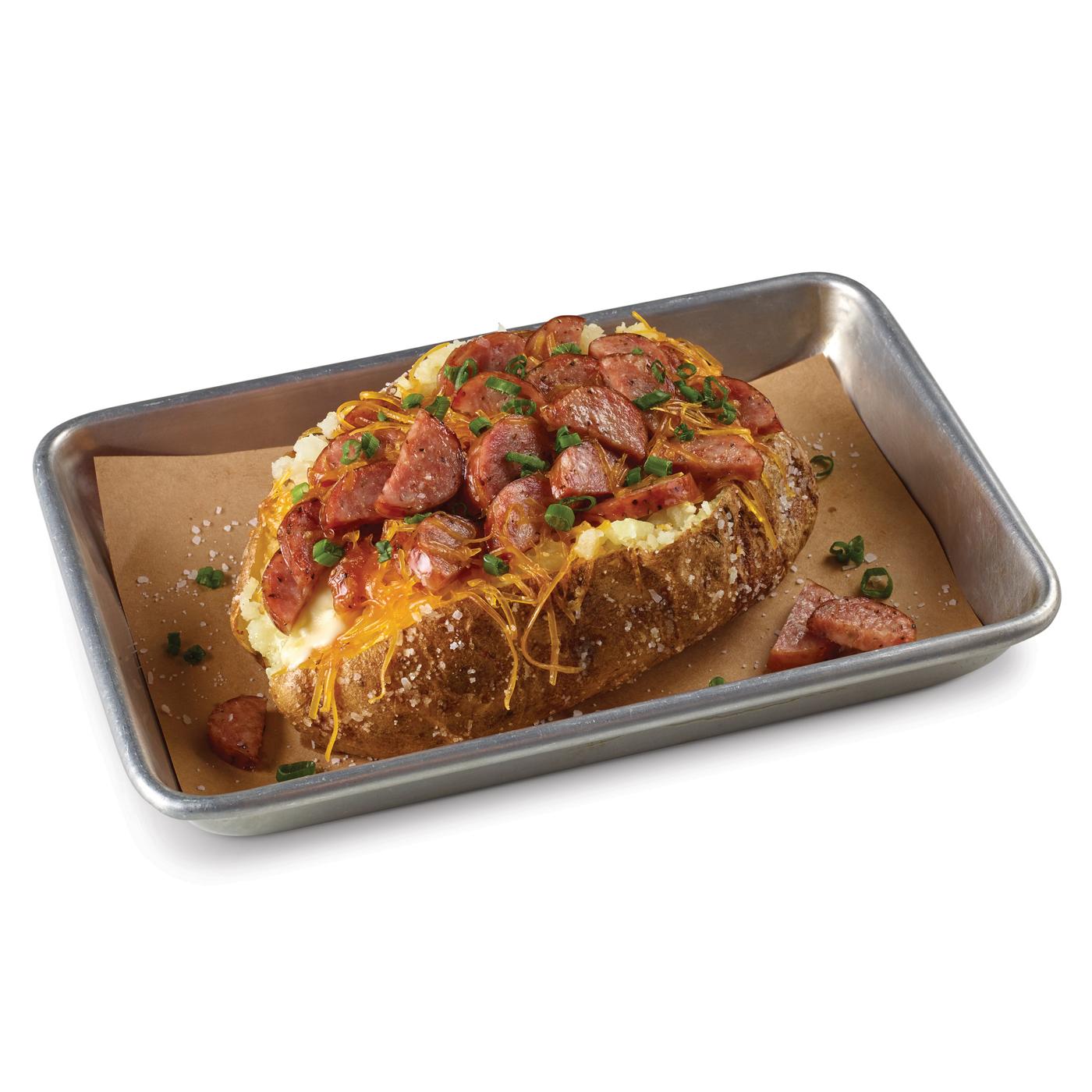 True Texas Stuffed Baked Potato with Smoked Sausage; image 1 of 2