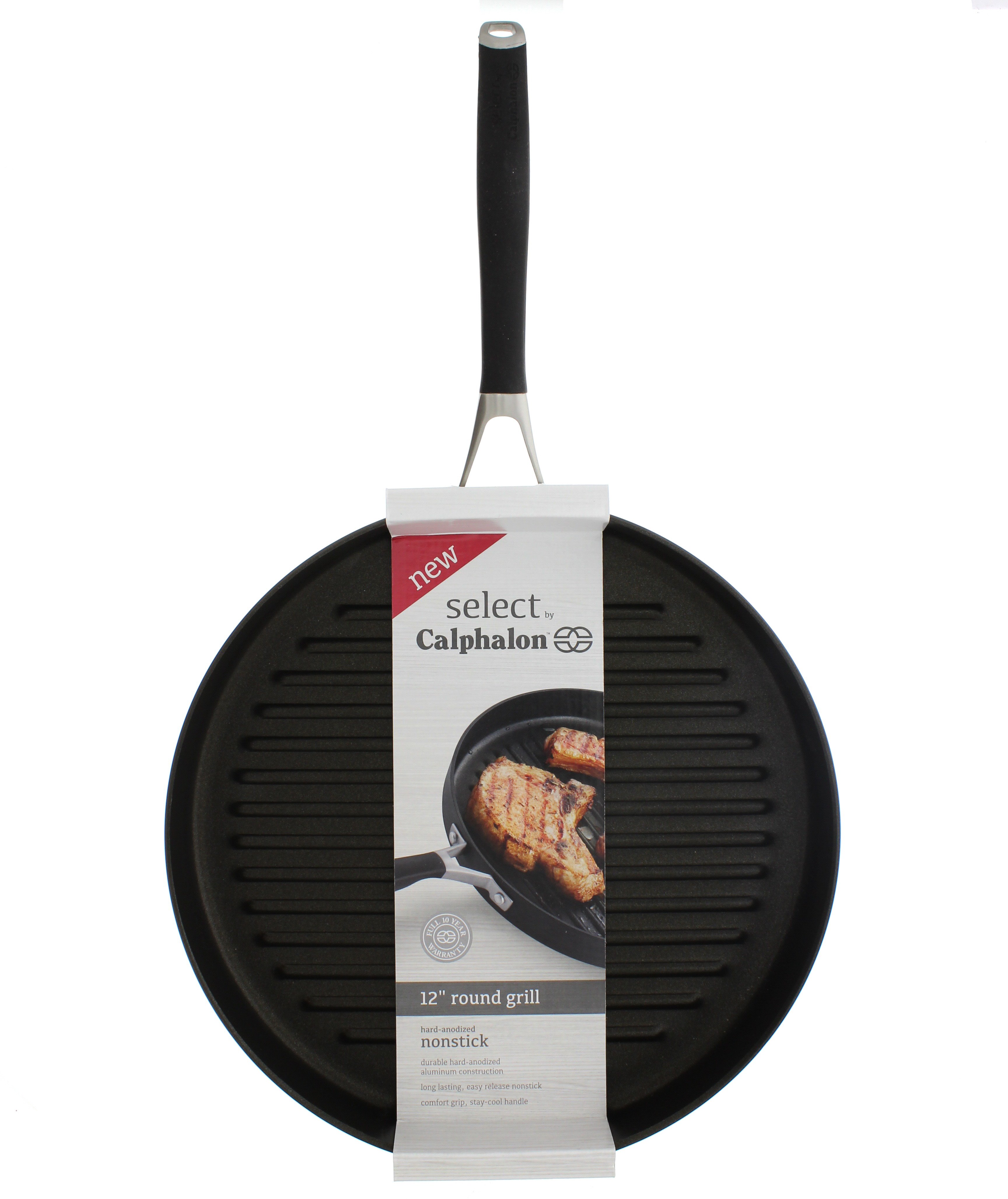 Calphalon Select Hard-Anodized Nonstick Round Grill - Shop Frying Pans &  Griddles at H-E-B