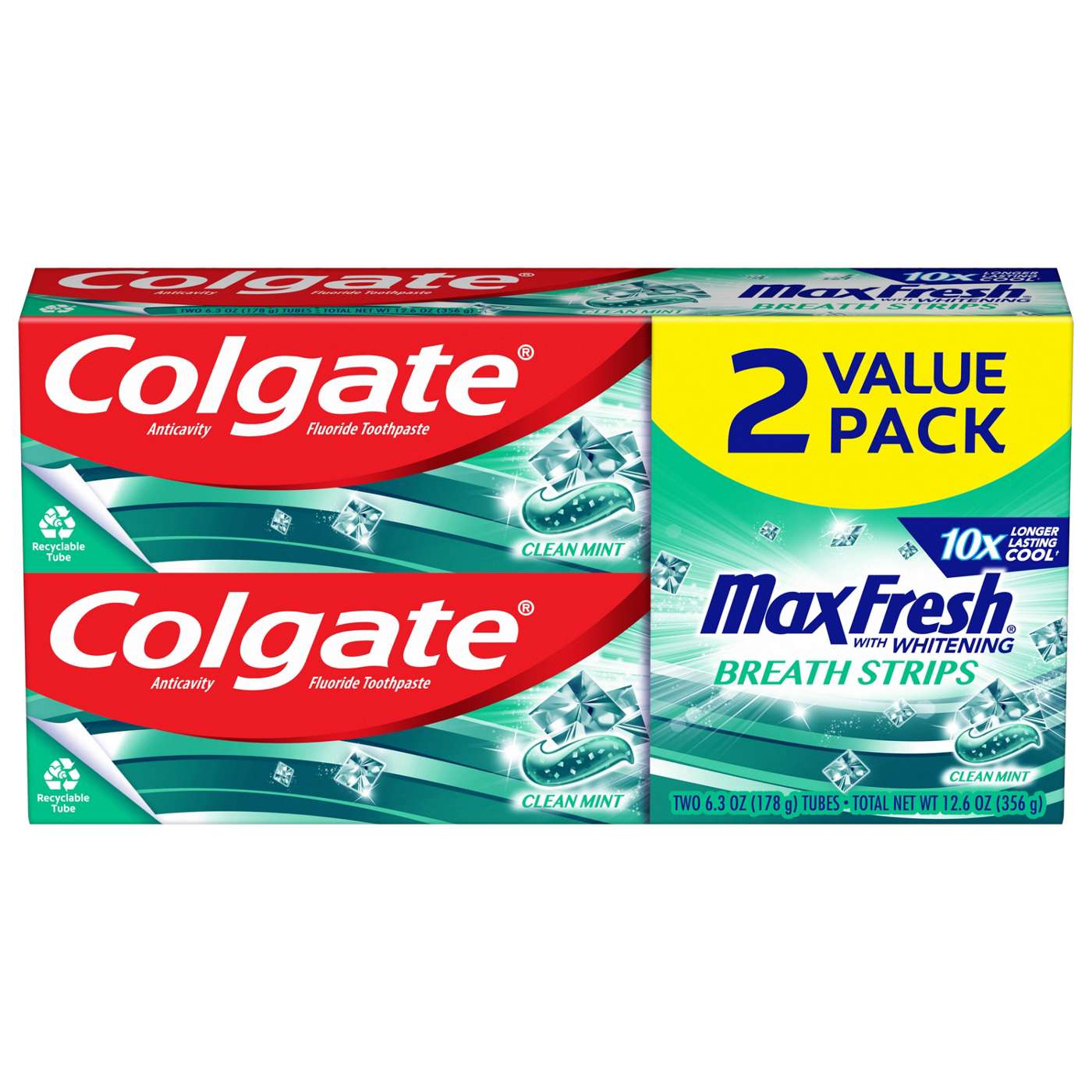 Colgate Max Fresh Anticavity Toothpaste 2 pk - Clean Mint; image 1 of 7