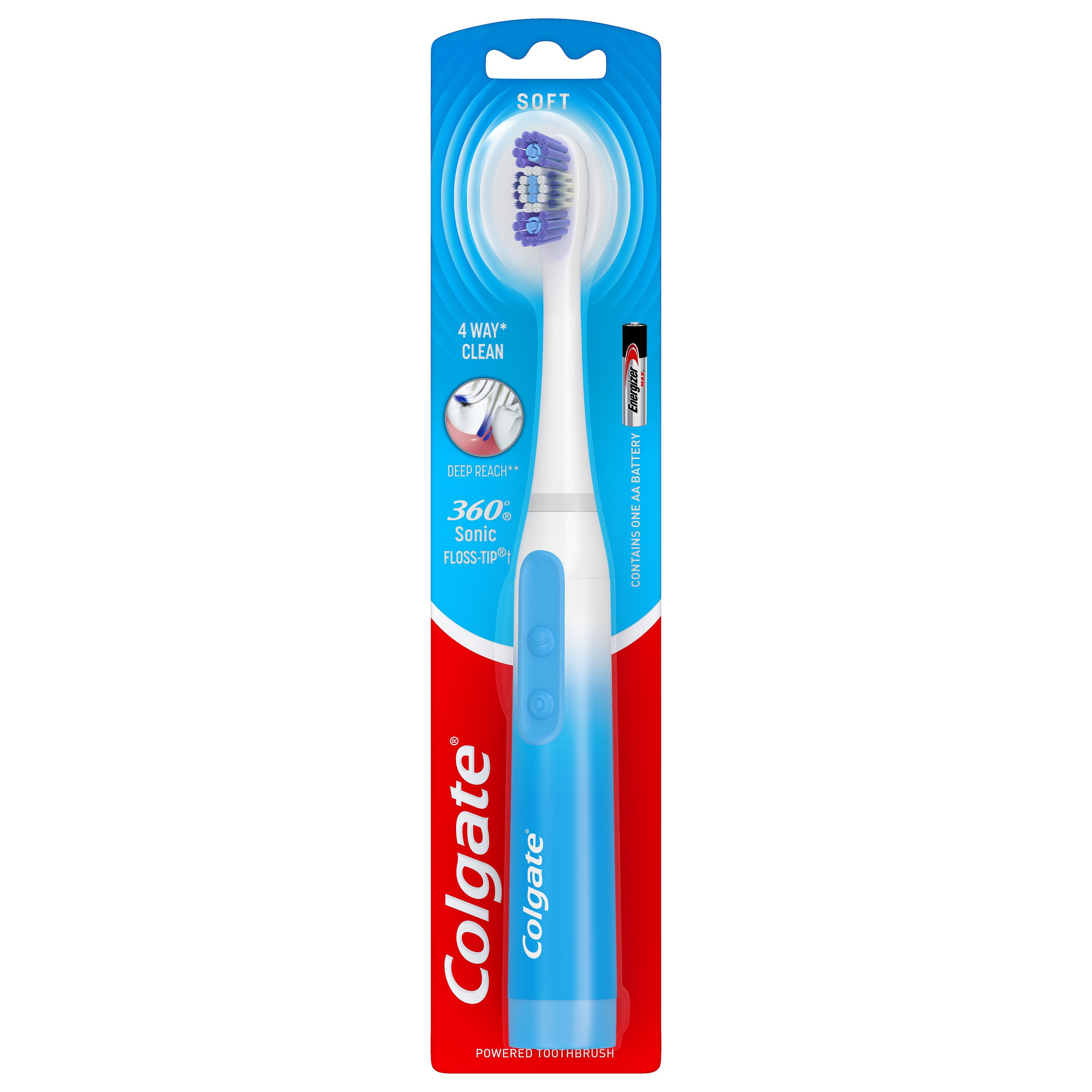 Colgate 360 Total Advanced Floss Tip Soft Powerbrush - Shop ...