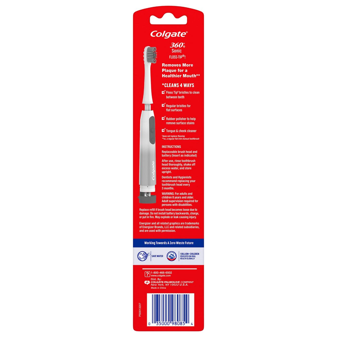 Colgate 360 Total Advanced Floss Tip Soft Powerbrush; image 3 of 8