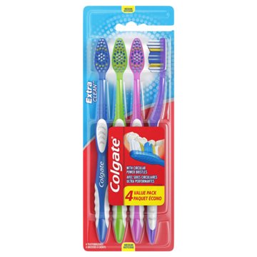 Colgate Extra Clean Toothbrushes - Medium, 4 ct