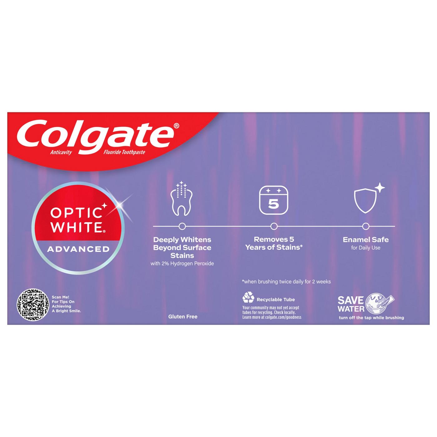 Colgate Optic White Advanced Toothpaste - Sparkling White, 2 Pk; image 3 of 8