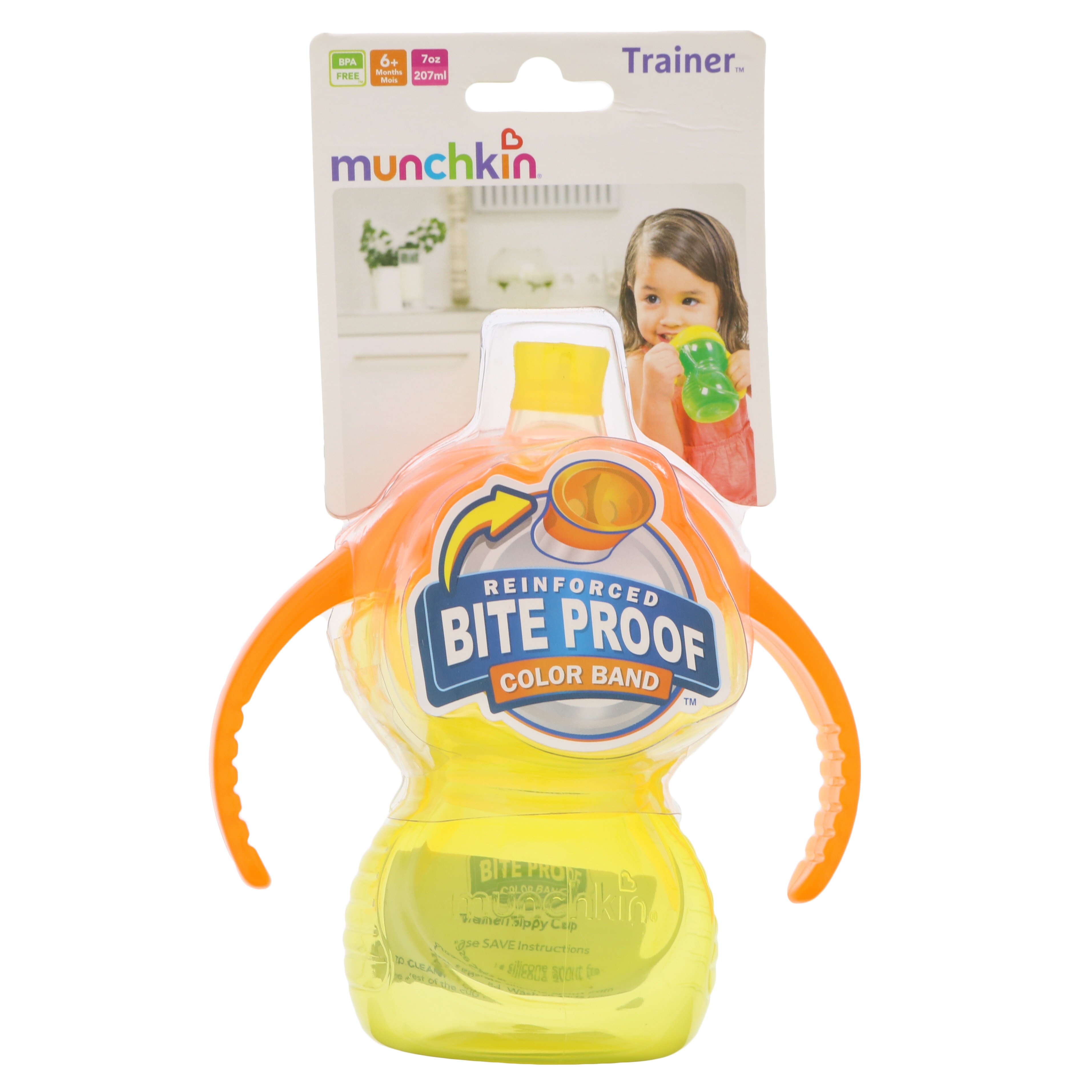 Munchkin Any Angle Click Lock Weighted Flexi Straw Trainer Cup, 7 Ounce, Green e