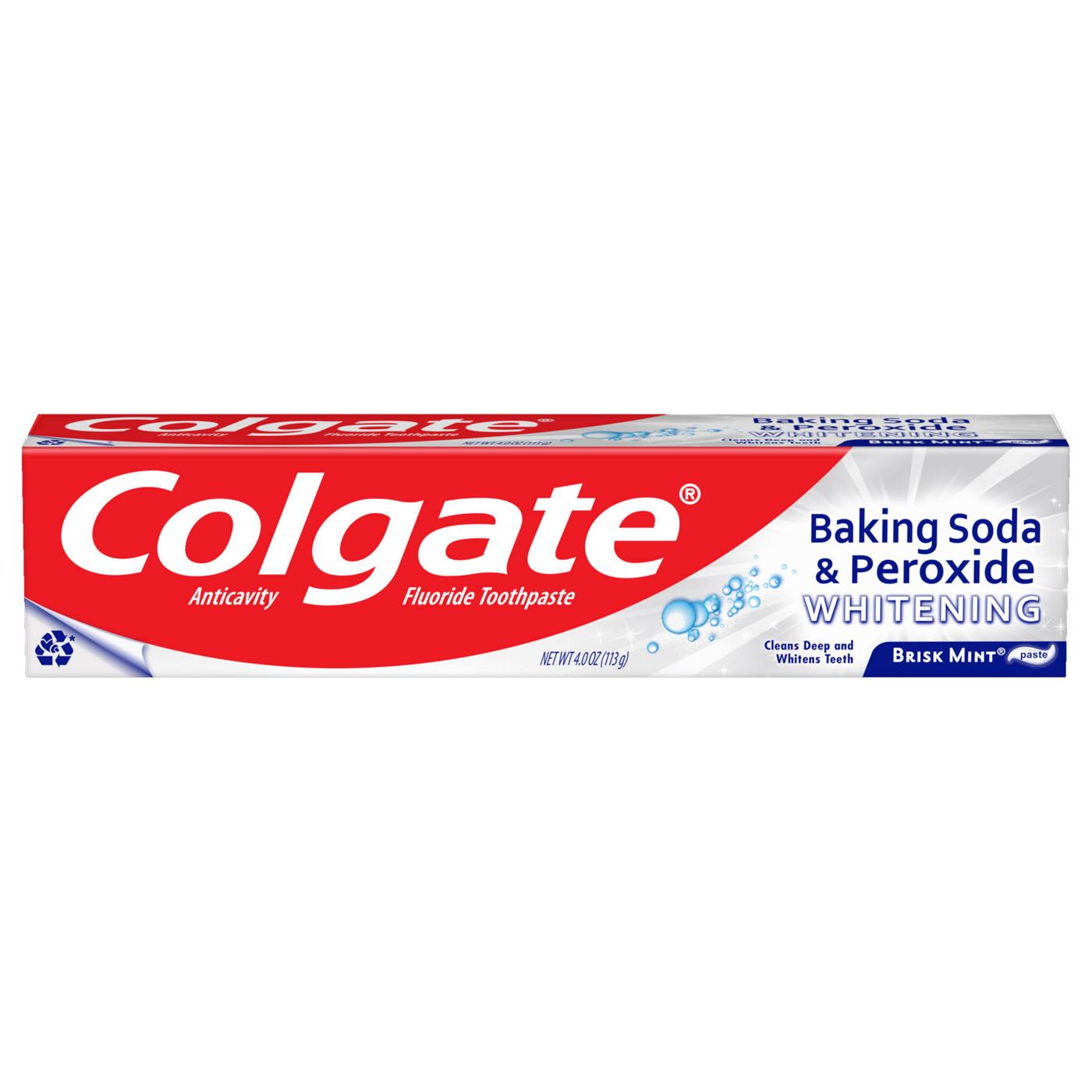Colgate Baking Soda & Peroxide Whitening Anticavity Toothpaste - Brisk Mint; image 1 of 3