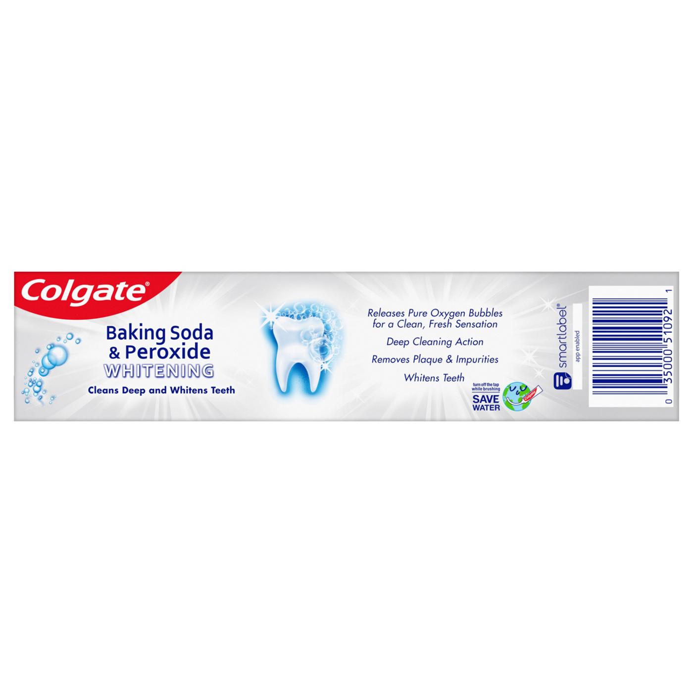 Colgate Baking Soda & Peroxide Whitening Anticavity Toothpaste - Brisk Mint; image 2 of 3
