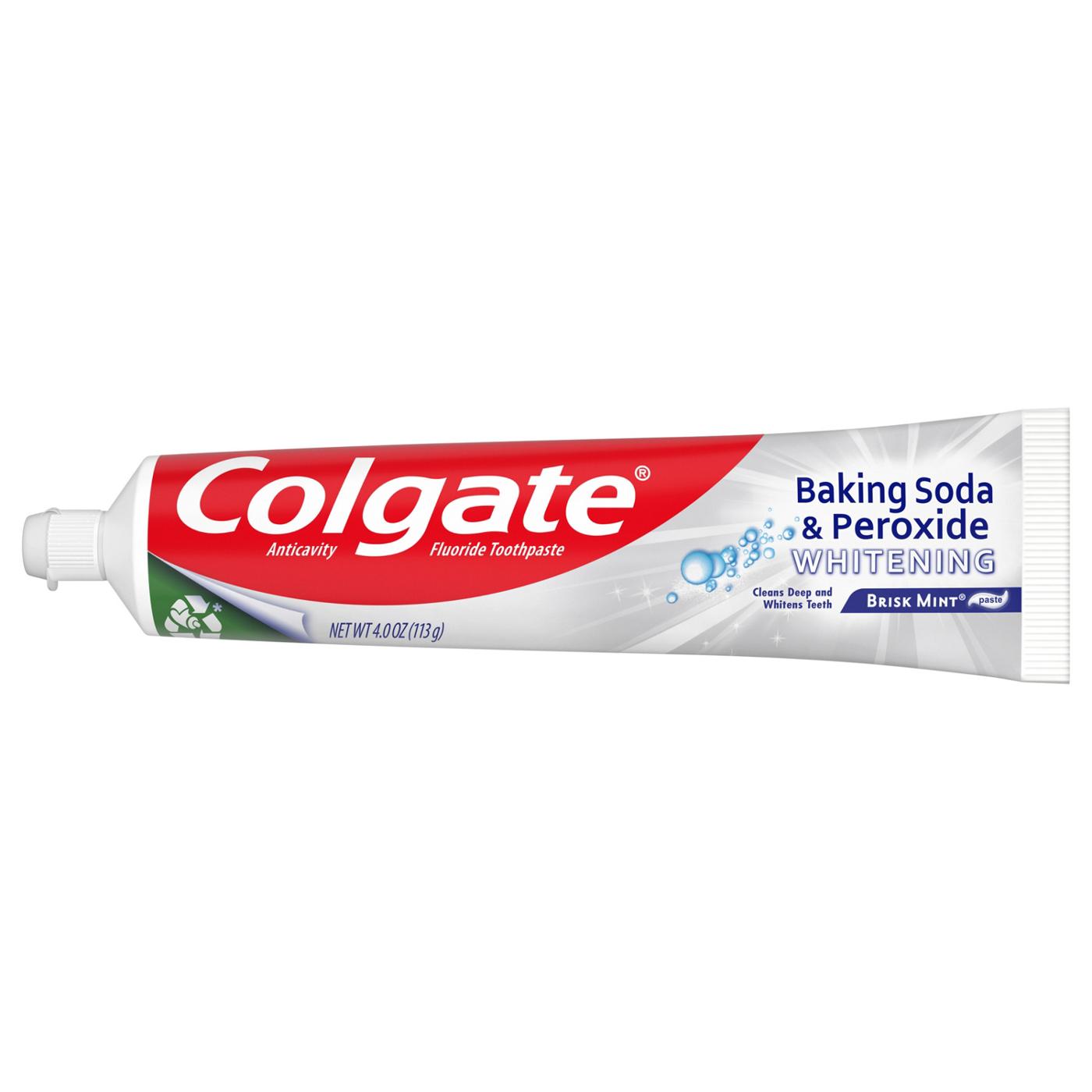 Colgate Baking Soda & Peroxide Whitening Anticavity Toothpaste - Brisk Mint; image 3 of 3