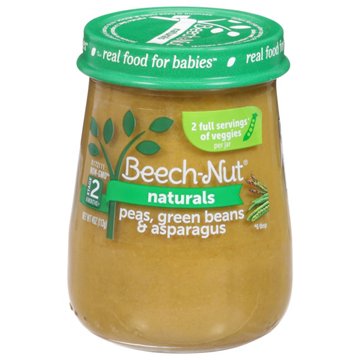 Beech-Nut Naturals Stage 2 Baby Food - Peas Green Beans & Asparagus