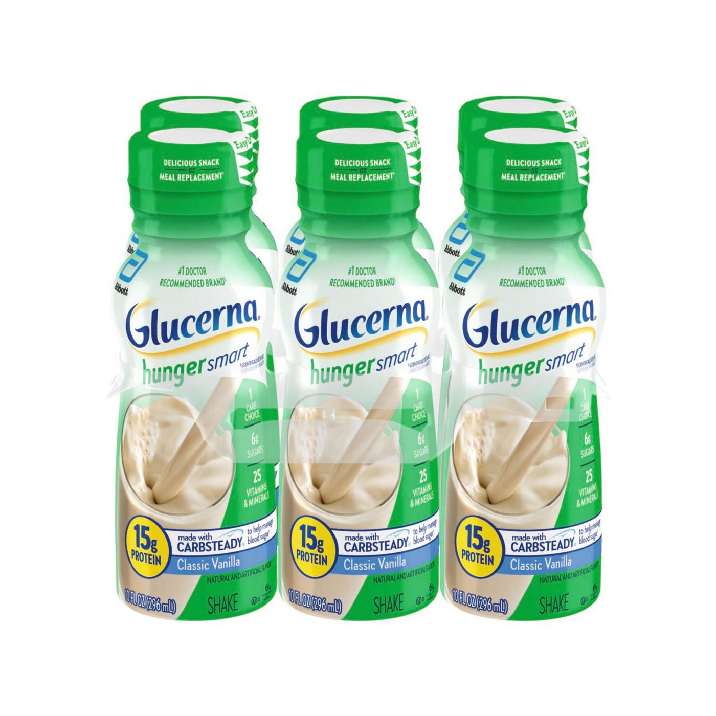 Glucerna Hunger Smart Shake, 15g Protein, Classic Vanilla, 10 fl oz Bottles; image 4 of 13