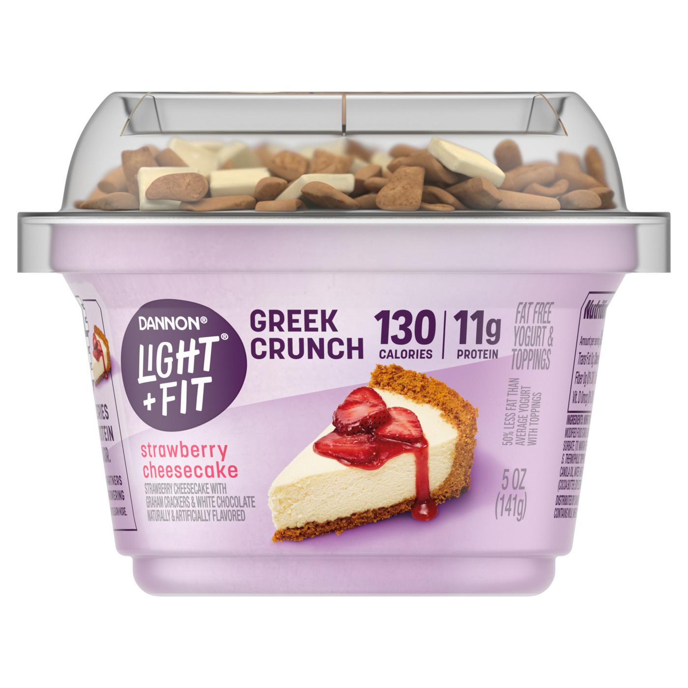 Dannon Light & Fit Non-Fat Strawberry Cheesecake Crunch Greek Yogurt; image 1 of 8