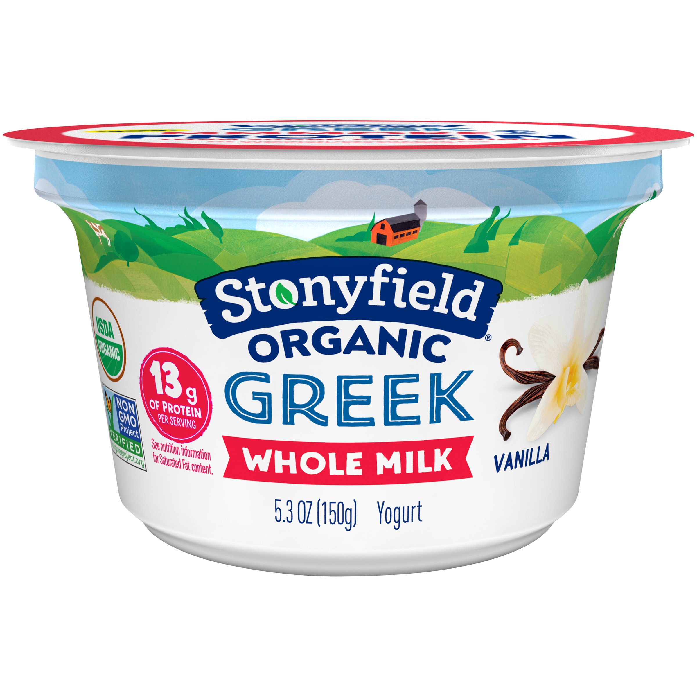 Stonyfield Organic Vanilla Greek Whole Milk Yogurt - Shop Yogurt at H-E-B