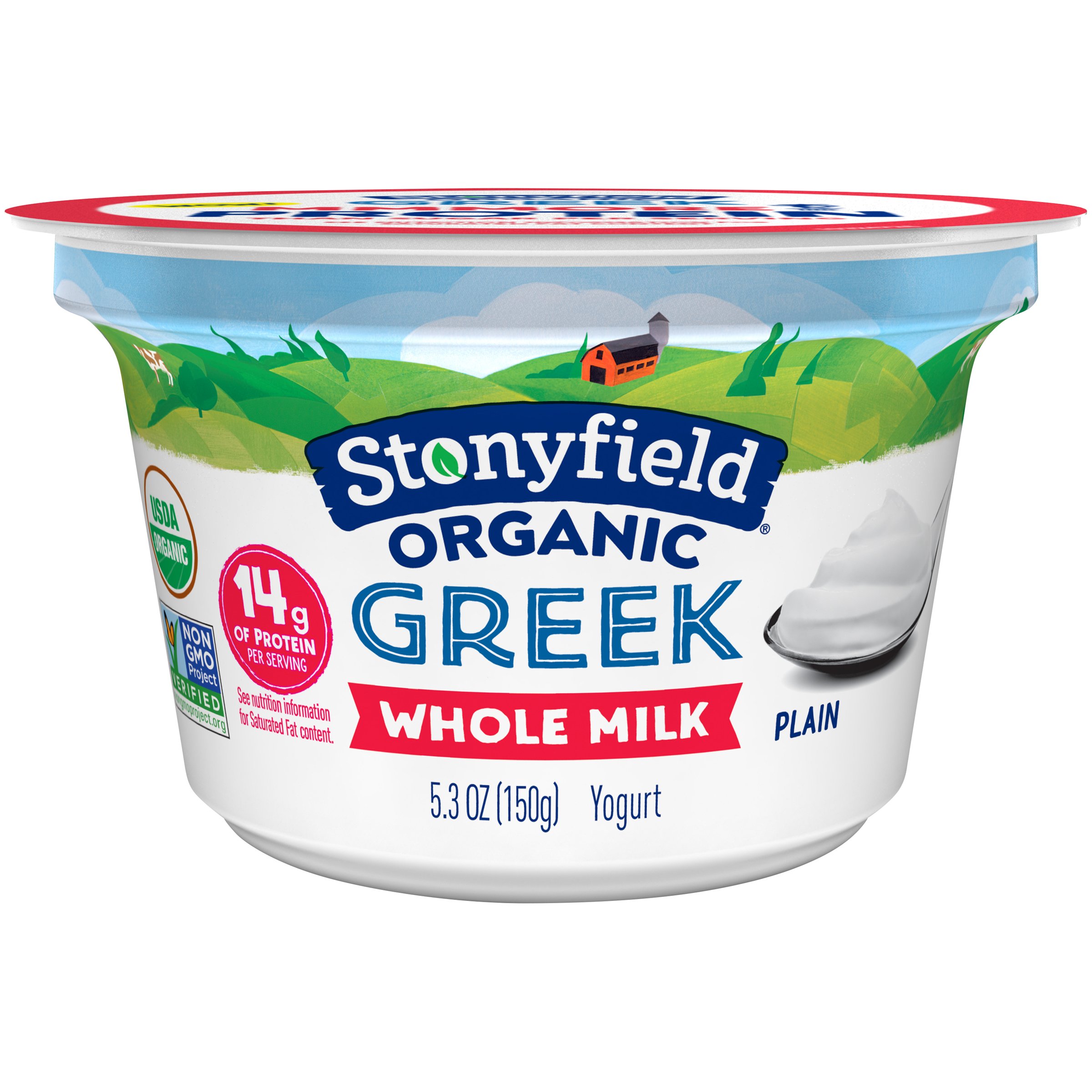 Stonyfield Organic Whole Milk Plain Greek Yogurt - Shop Yogurt at H-E-B