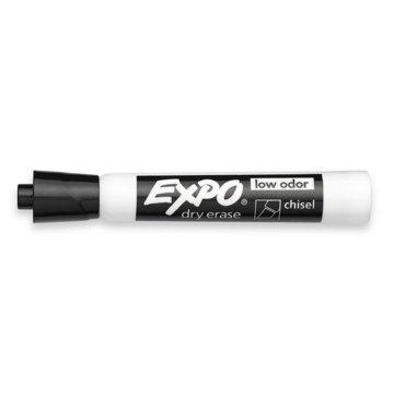 EXPO Chisel Tip Dry Erase Markers - Black Ink, 4 pk