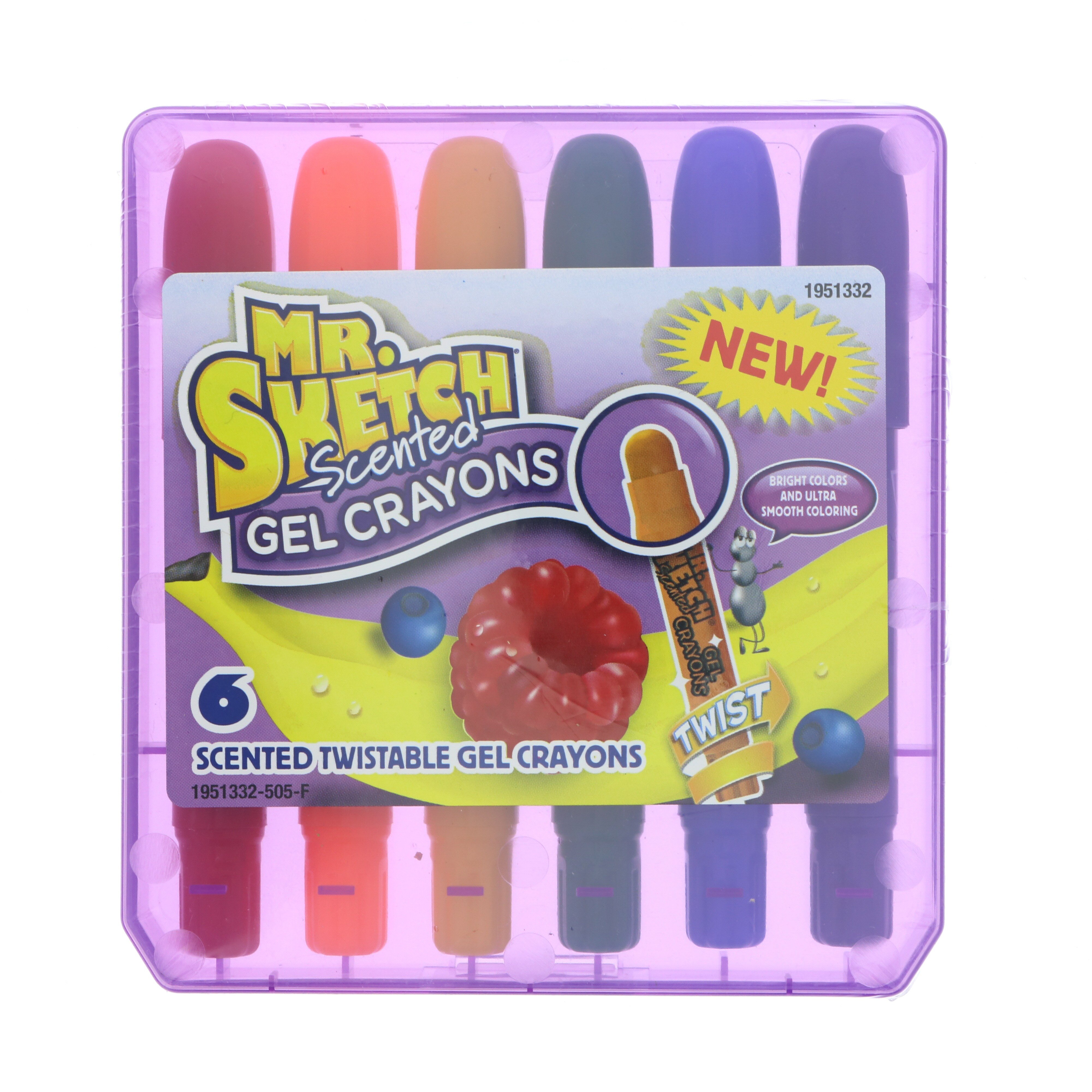 Mr. Sketch Scented Twistable Gel Crayons, 6 count
