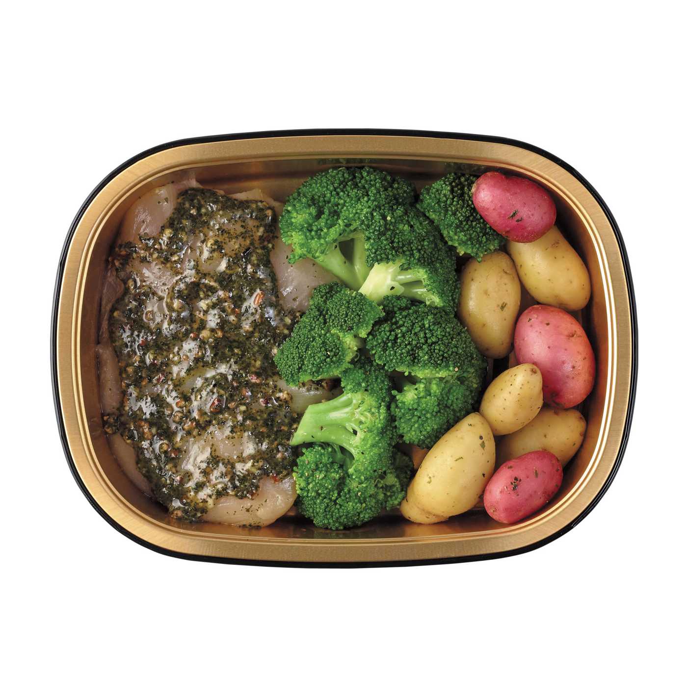 Meal Simple by H-E-B Basil Pesto Chicken Breast with Potato & Broccoli; image 2 of 4