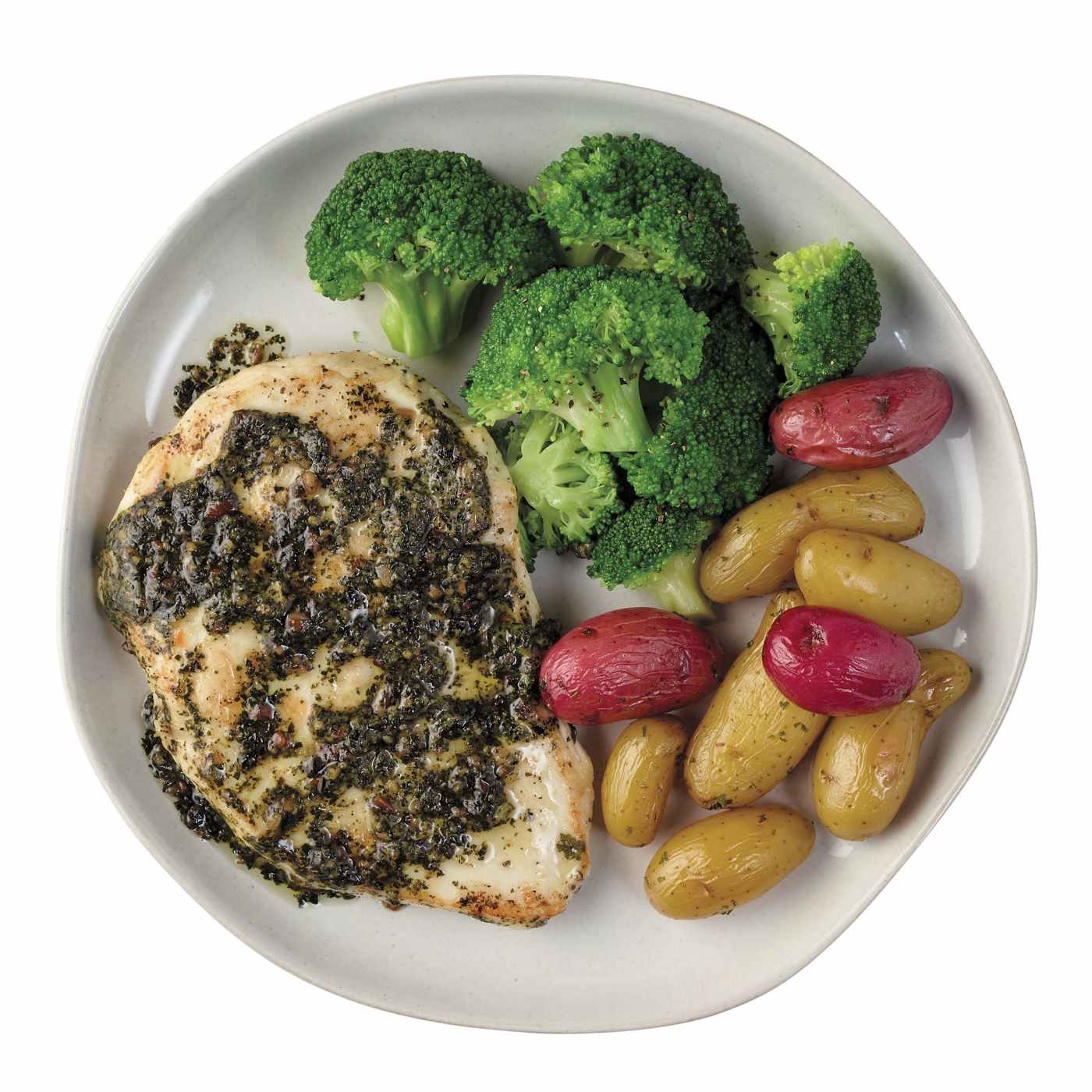 Meal Simple by H-E-B Basil Pesto Chicken Breast with Potato & Broccoli; image 3 of 4