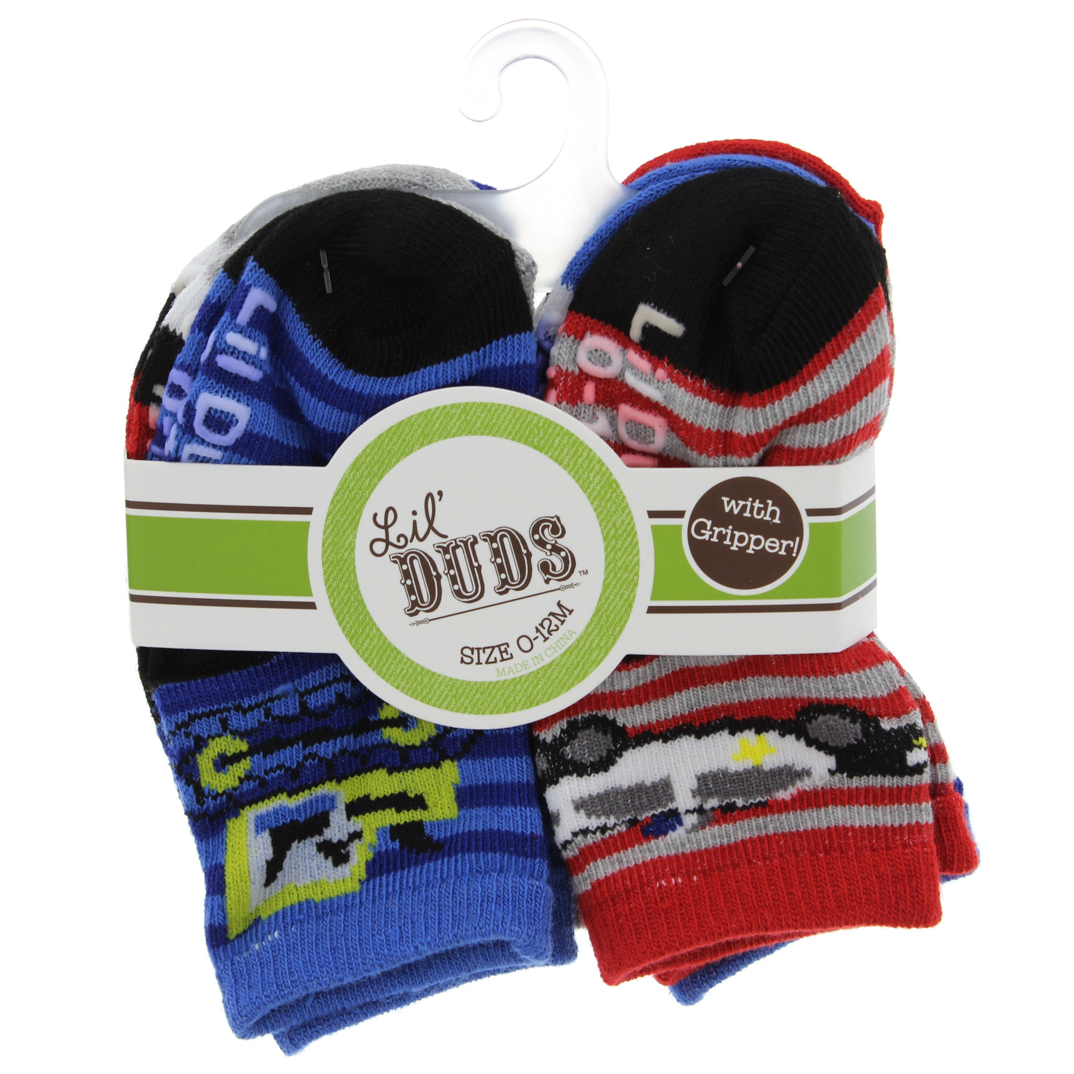 Lil' Duds Baby Boy Ankle Socks With Gripper, 6 PK Shop Socks at HEB