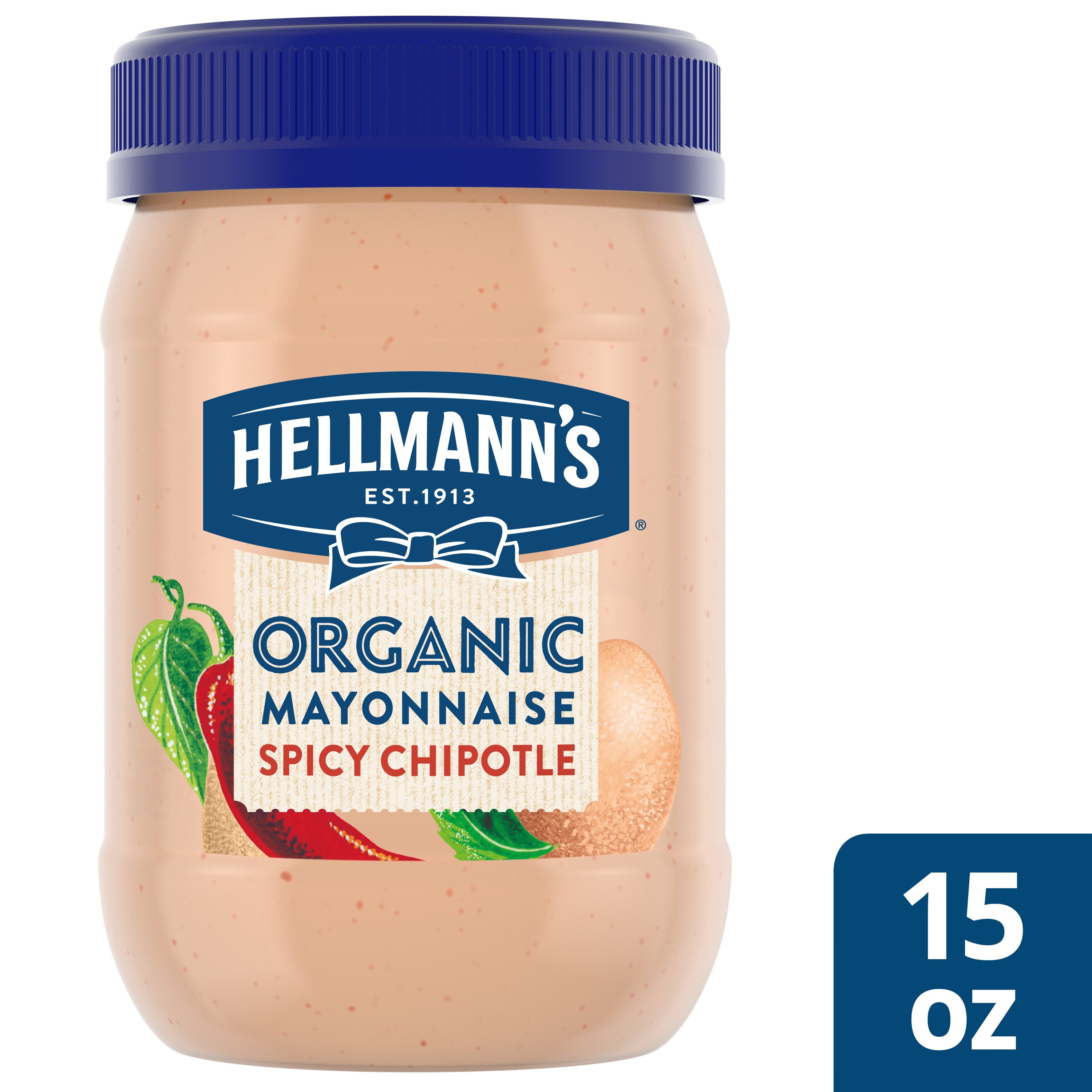 mayo⭐︎mayo Hellmann's Organic Spicy Chipotle Mayo, 15 oz - Metro Market