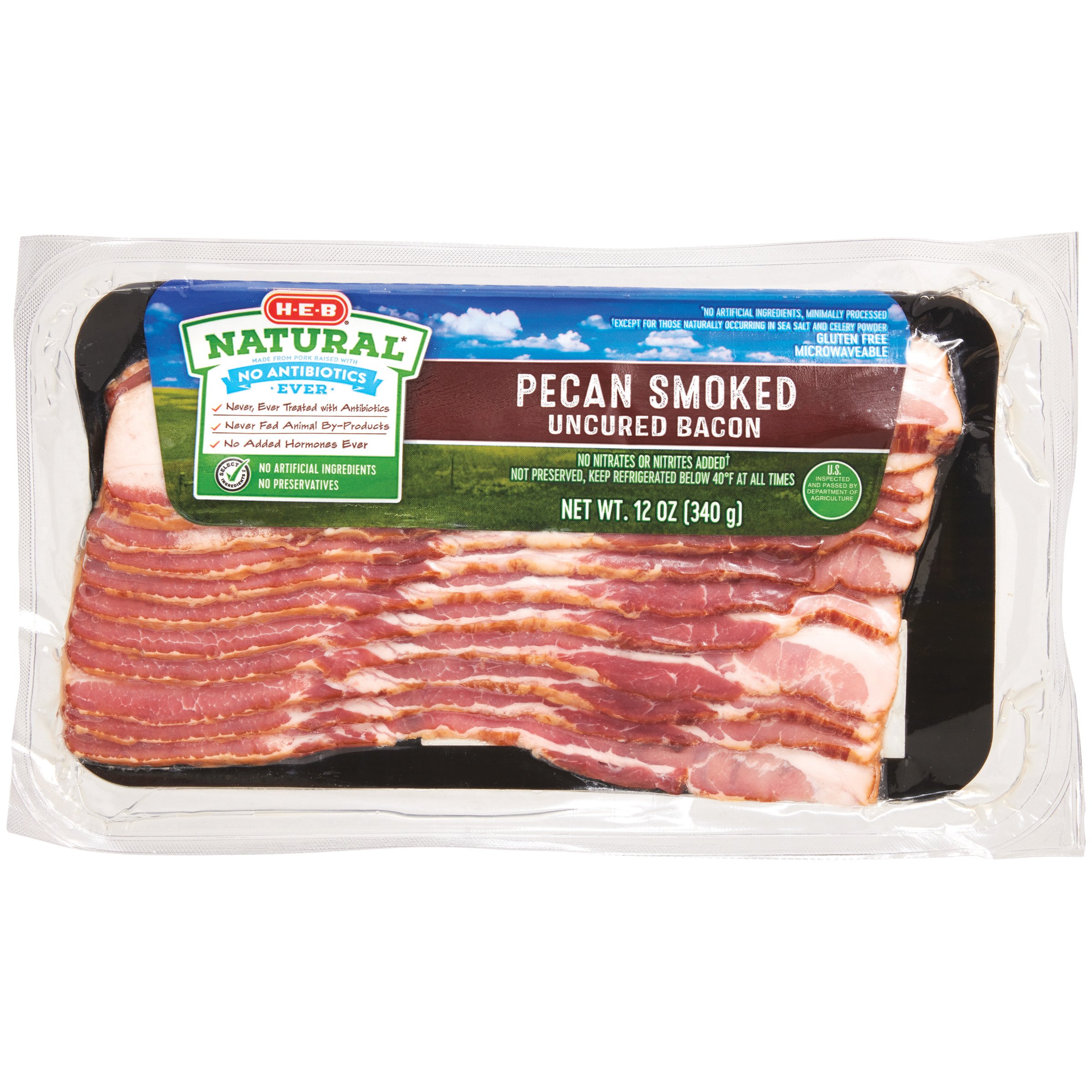 H-E-B Natural Pecan Smoked Uncured Bacon - Shop Bacon At H-E-B