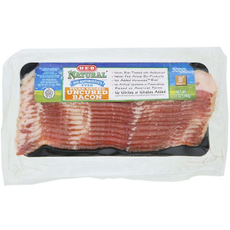 H-E-B Natural Pecan Smoked Uncured Bacon - Shop Meat at H-E-B